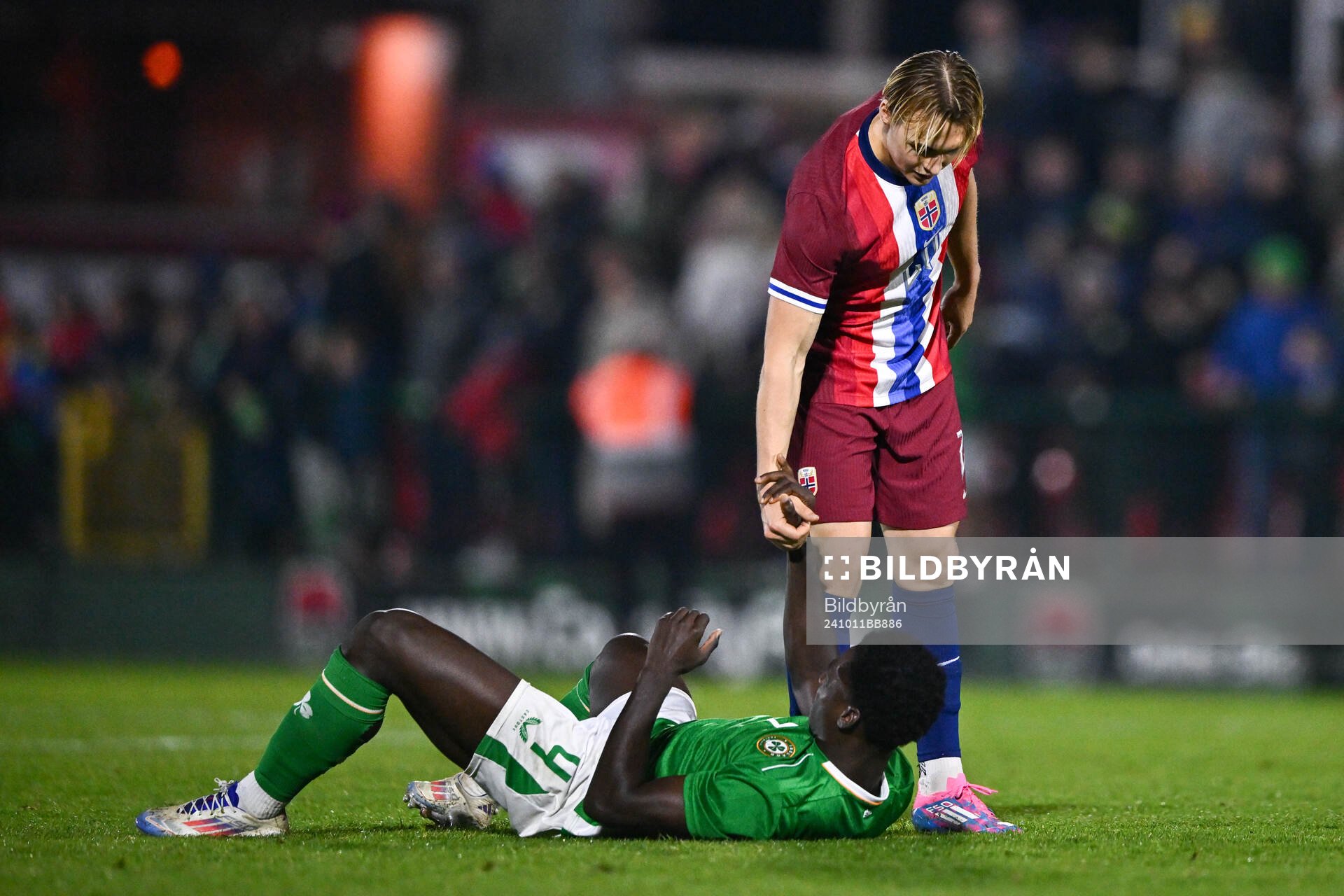 James Abankwah of Republic of Ireland and Elias Melkersen
