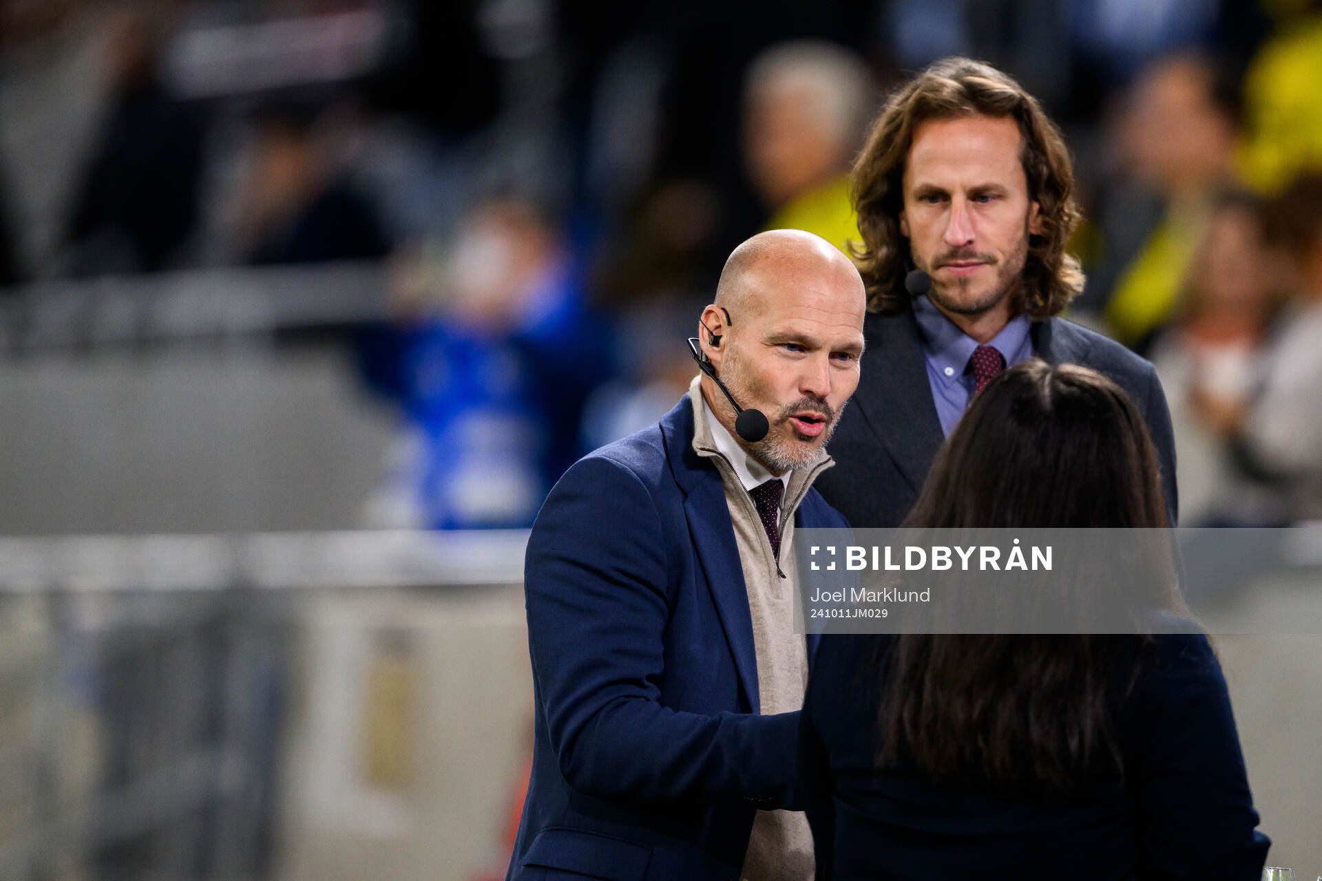 Fredrik Ljungberg and Jonas Olsson in the Viasat studio