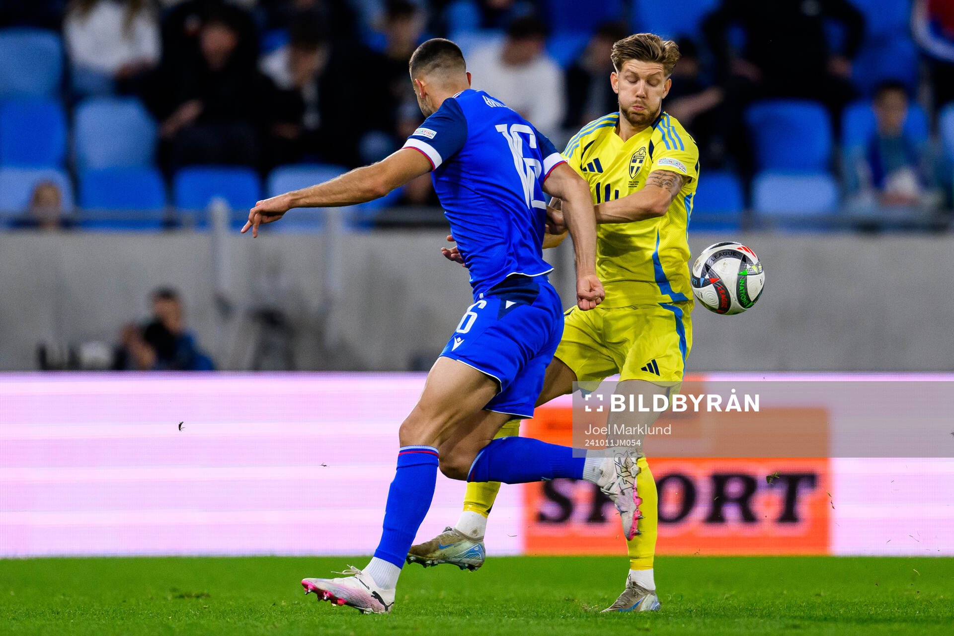 Dávid Hancko of Slovakia and Anton Salétros of Sweden
