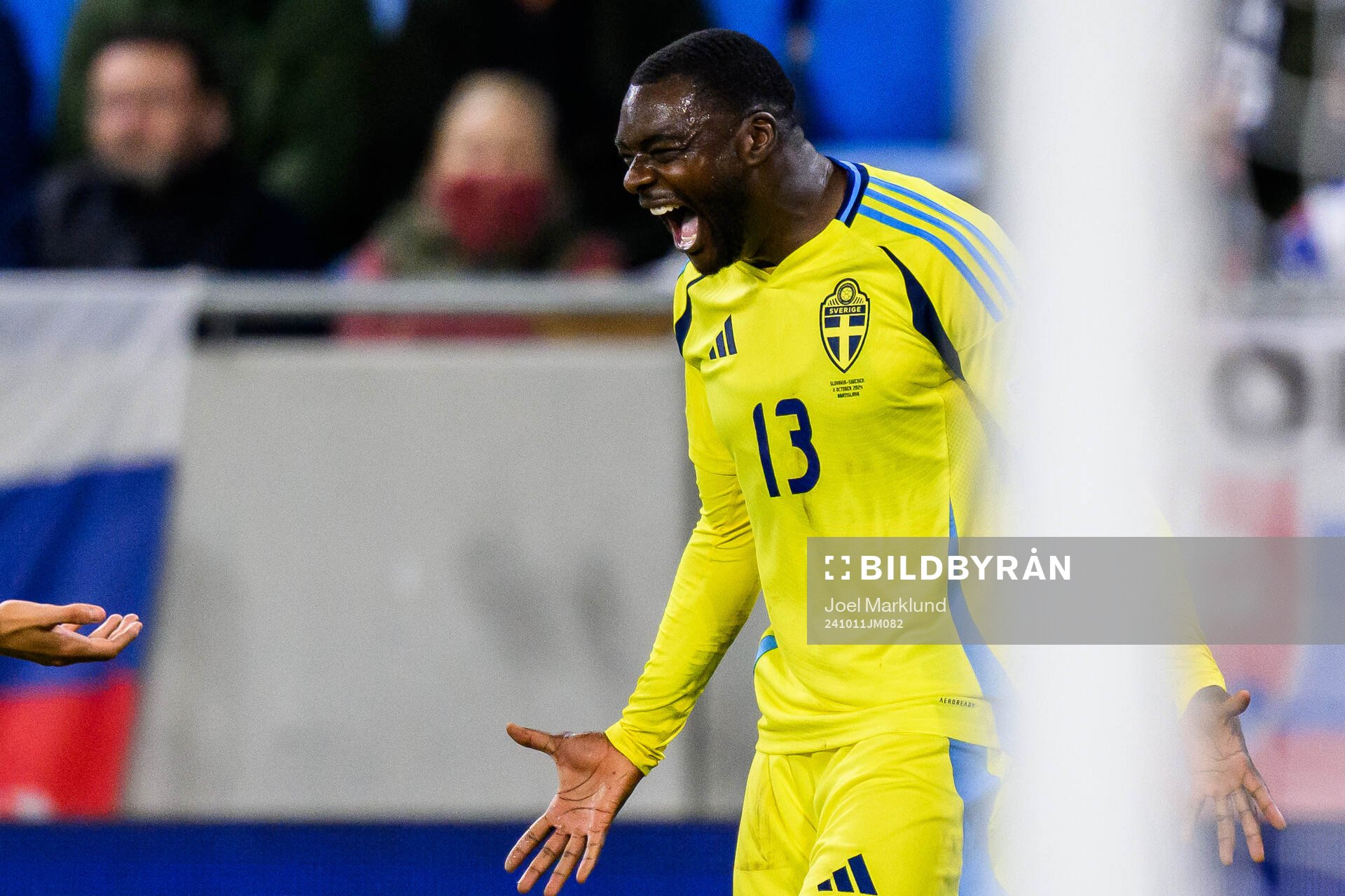 Ken Sema of Sweden celebrates
