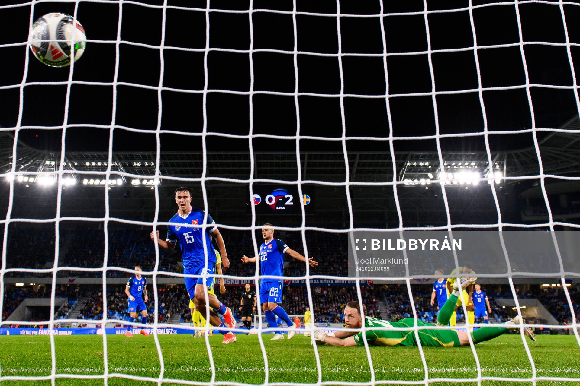 David Strelec of Slovakia scores 1-2