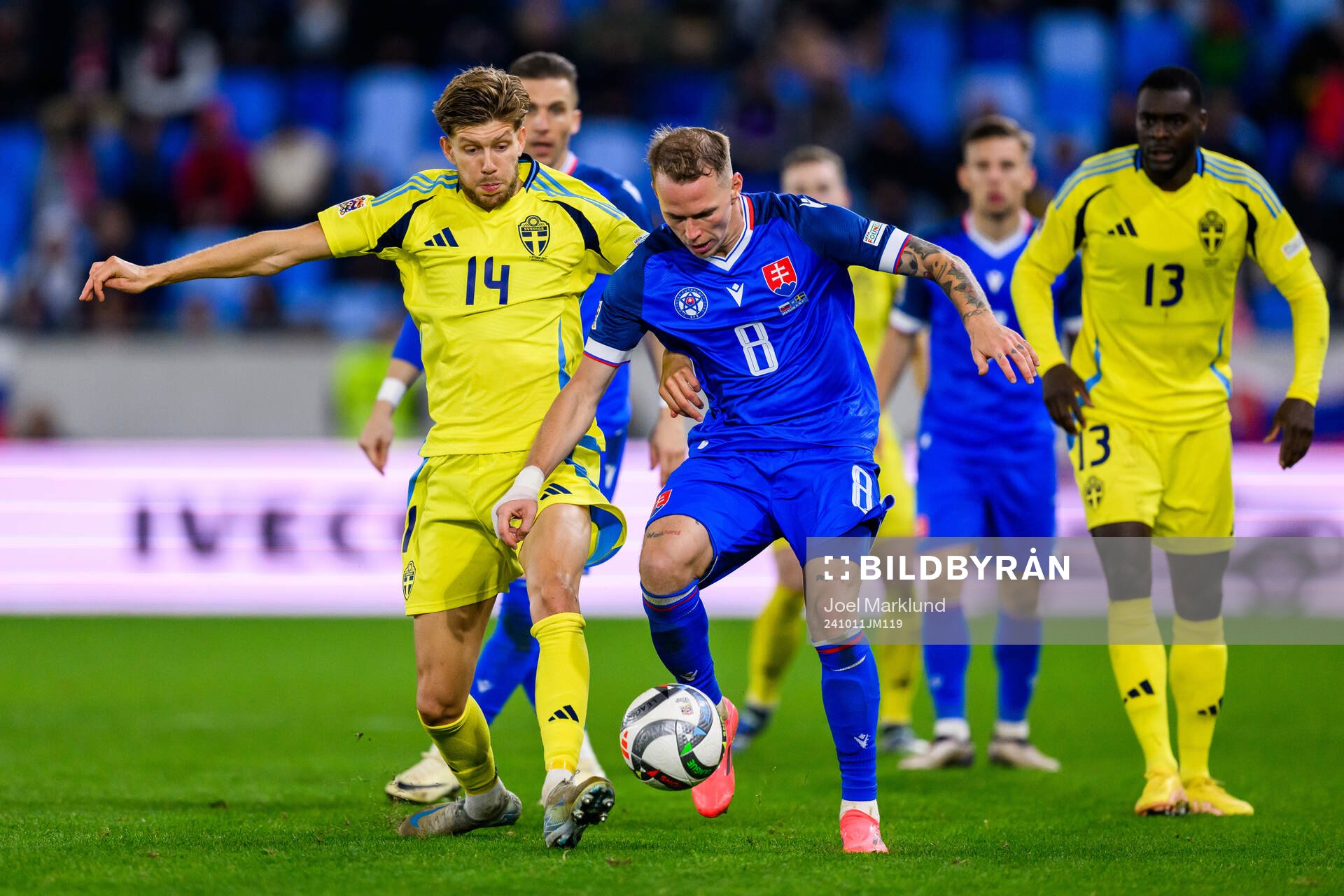 Anton Salétros of Sweden and Ondrej Duda of Slovakia
