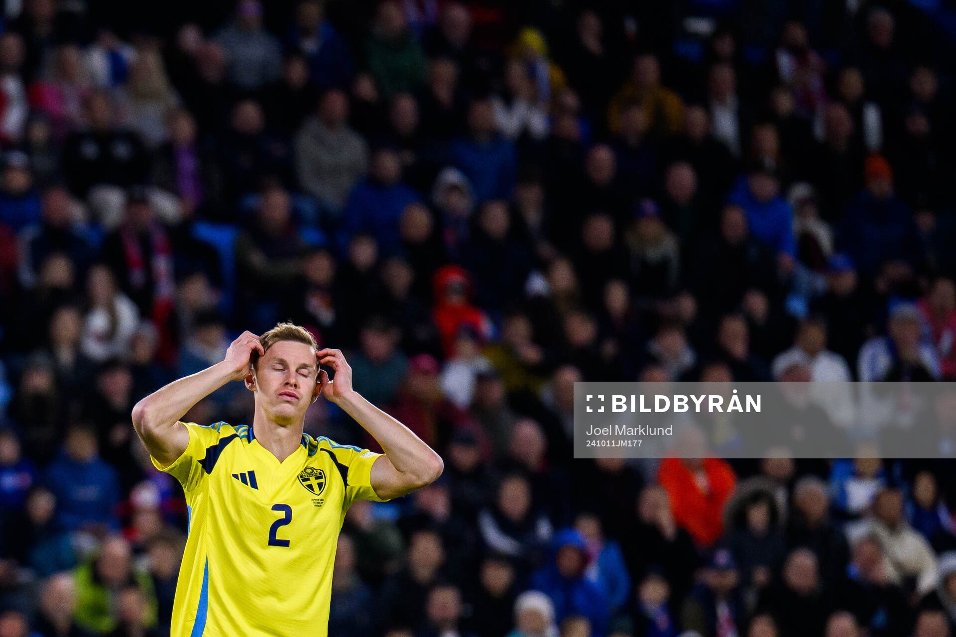 Emil Krafth of Sweden looks dejected