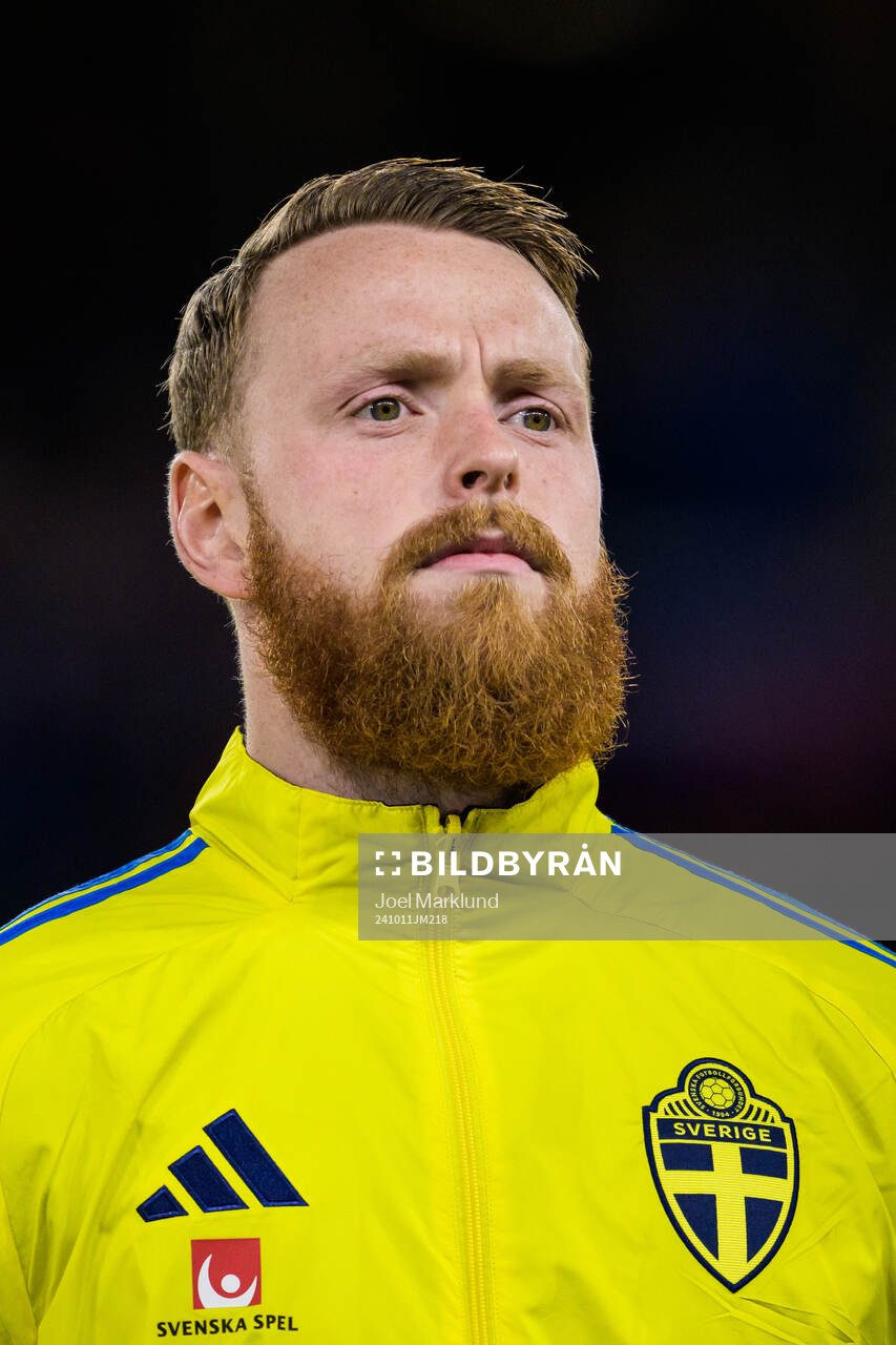 Goalkeeper Viktor Johansson of Sweden