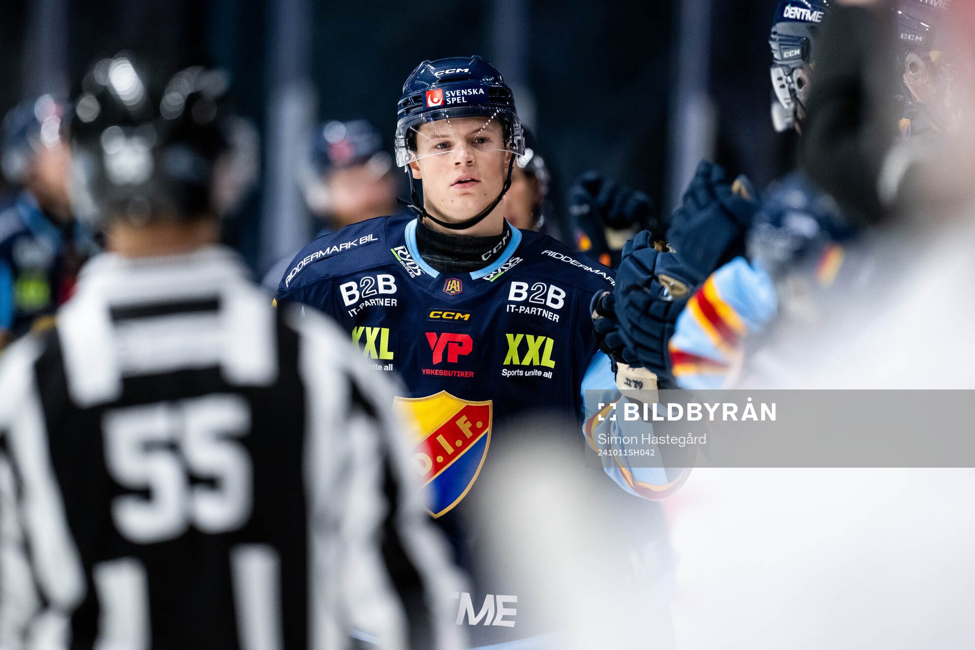 Djurgårdens Hampus Larsson jublar