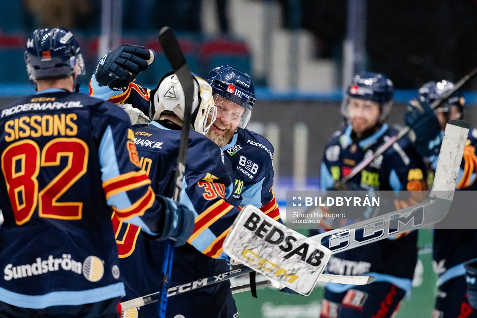 Djurgårdens målvakt Hugo Hävelid och Patrick Thoresen