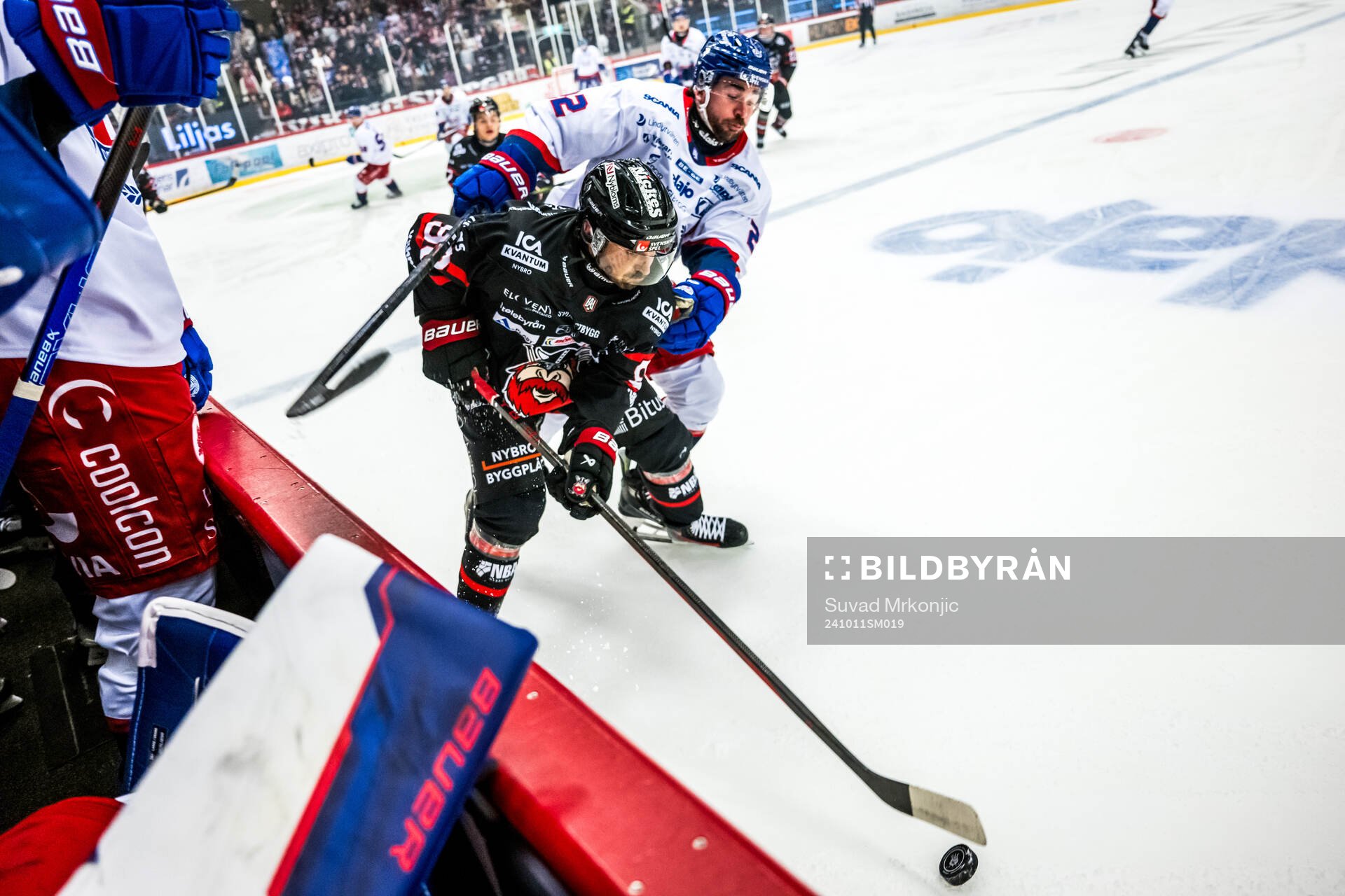 Nybros Kevin Karlsson och IK Oskarshamns Erik Reed Bradford