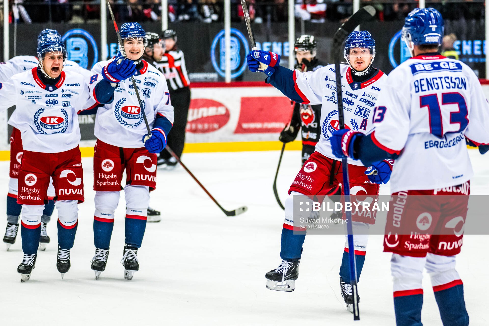 IK Oskarshamns Niclas Burström jublar