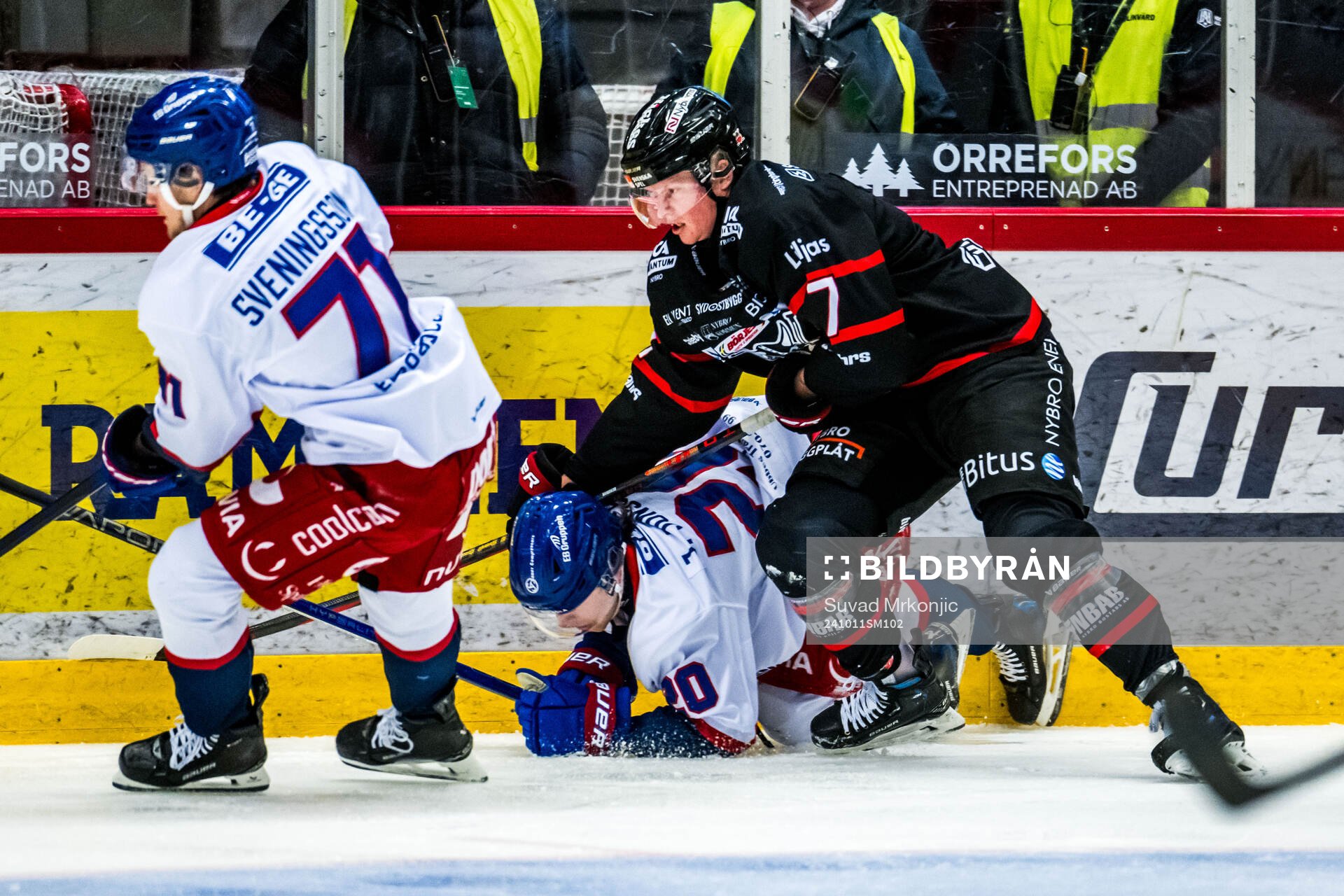 IK Oskarshamns Joel Jonsson och Nybros Julius Bergman