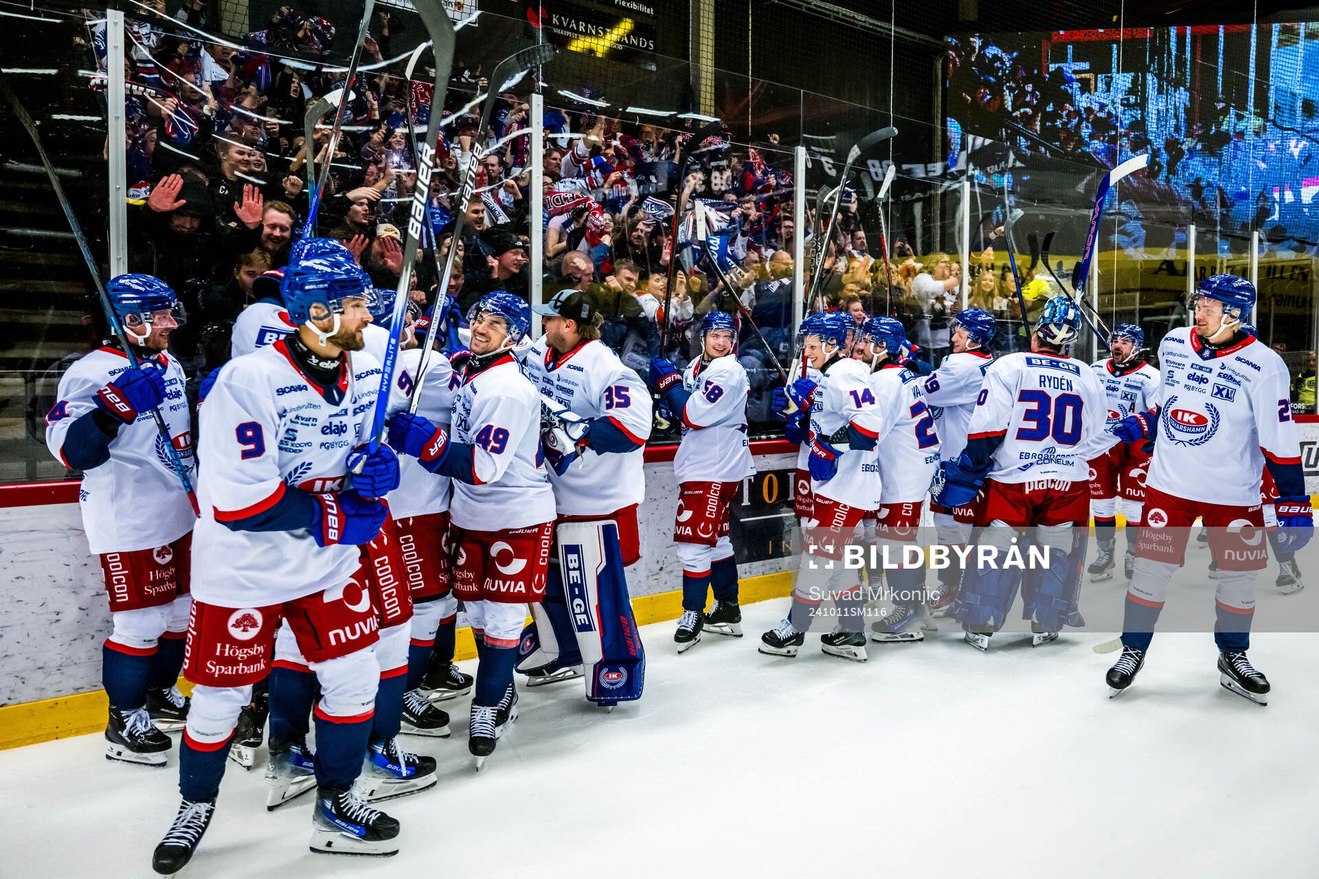 Oskarshamn spelare jublar