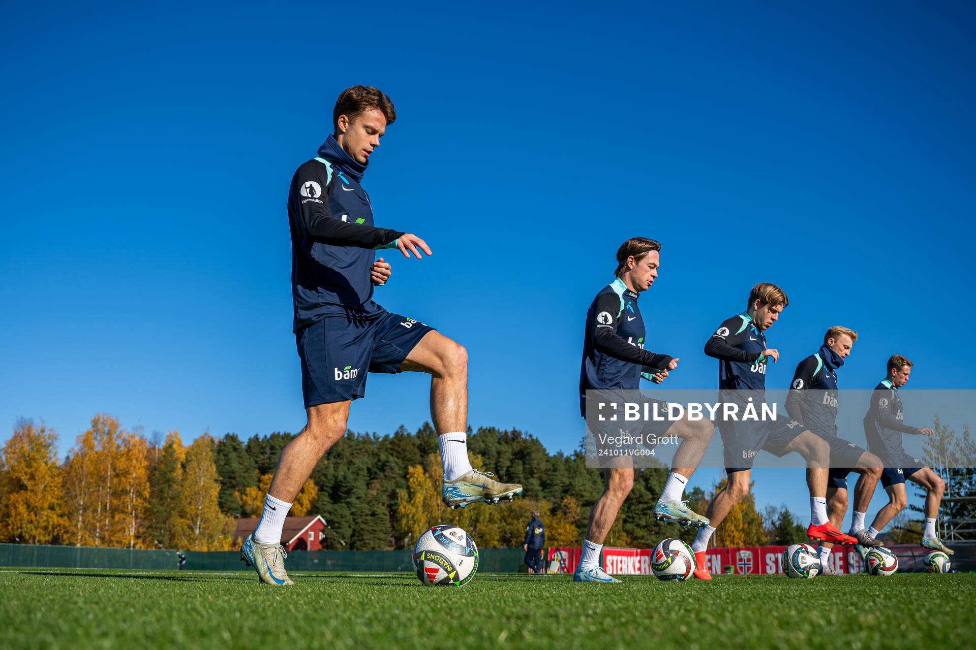 Felix Horn Myhre, Patrick Berg and players of the Norwegian