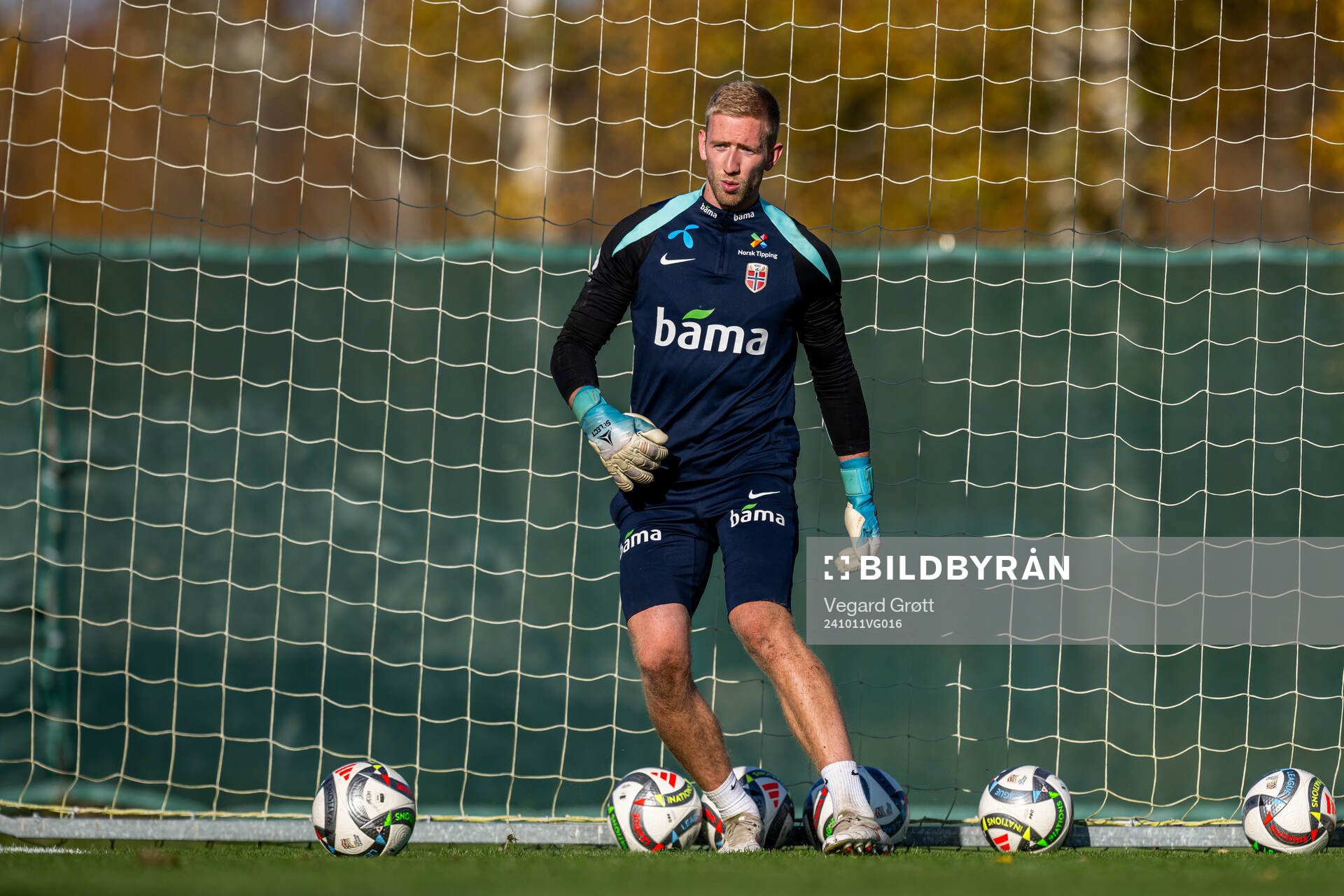 Goalkeeper Egil Selvik of the Norwegian national football