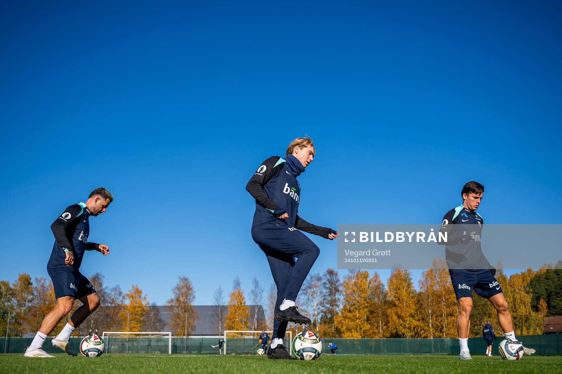 Aron Dønnum, Kristian Thorstvedt and Hugo Vetlesen of the