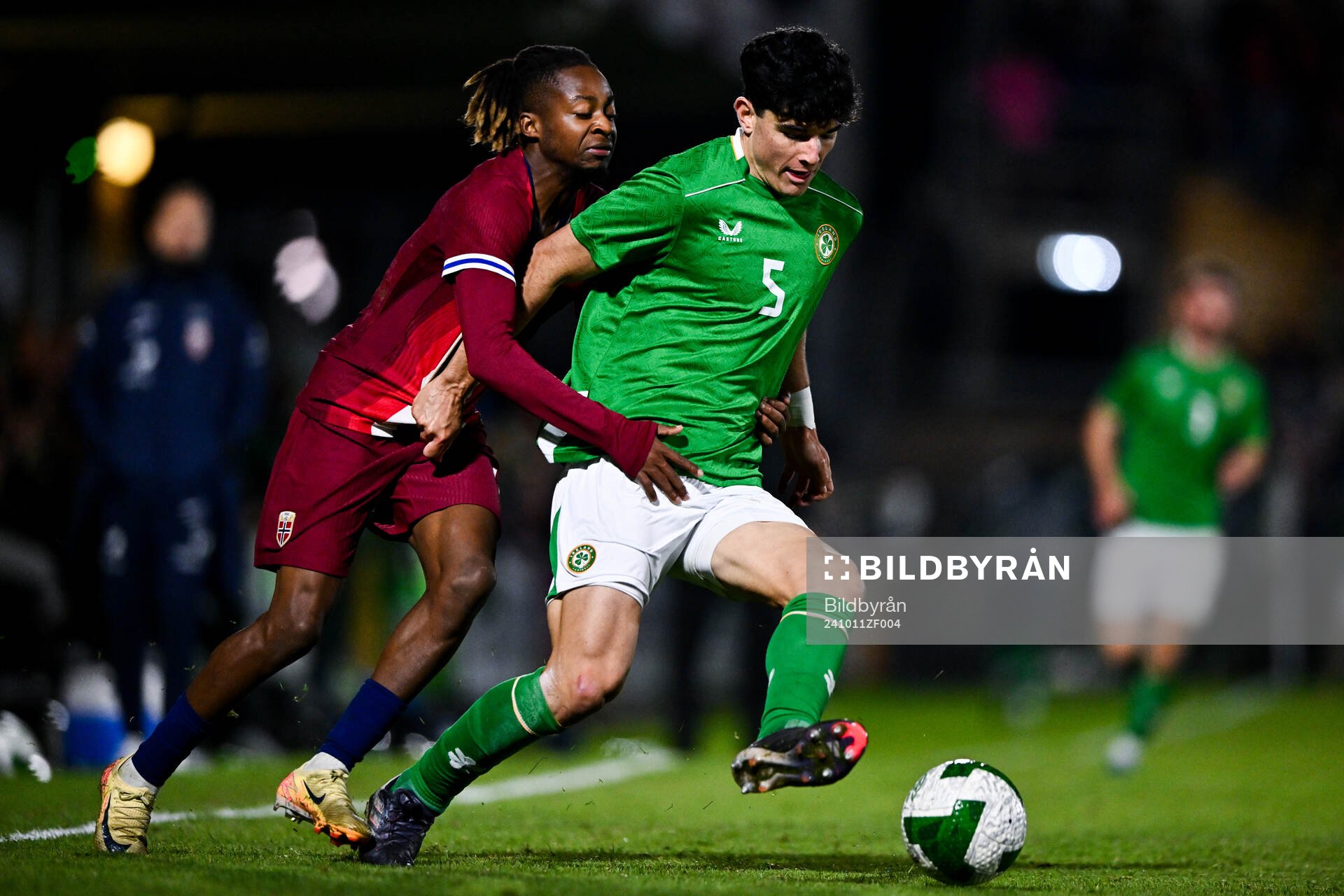 Joel Mvuka of Norway and Anselmo Garcia MacNulty of