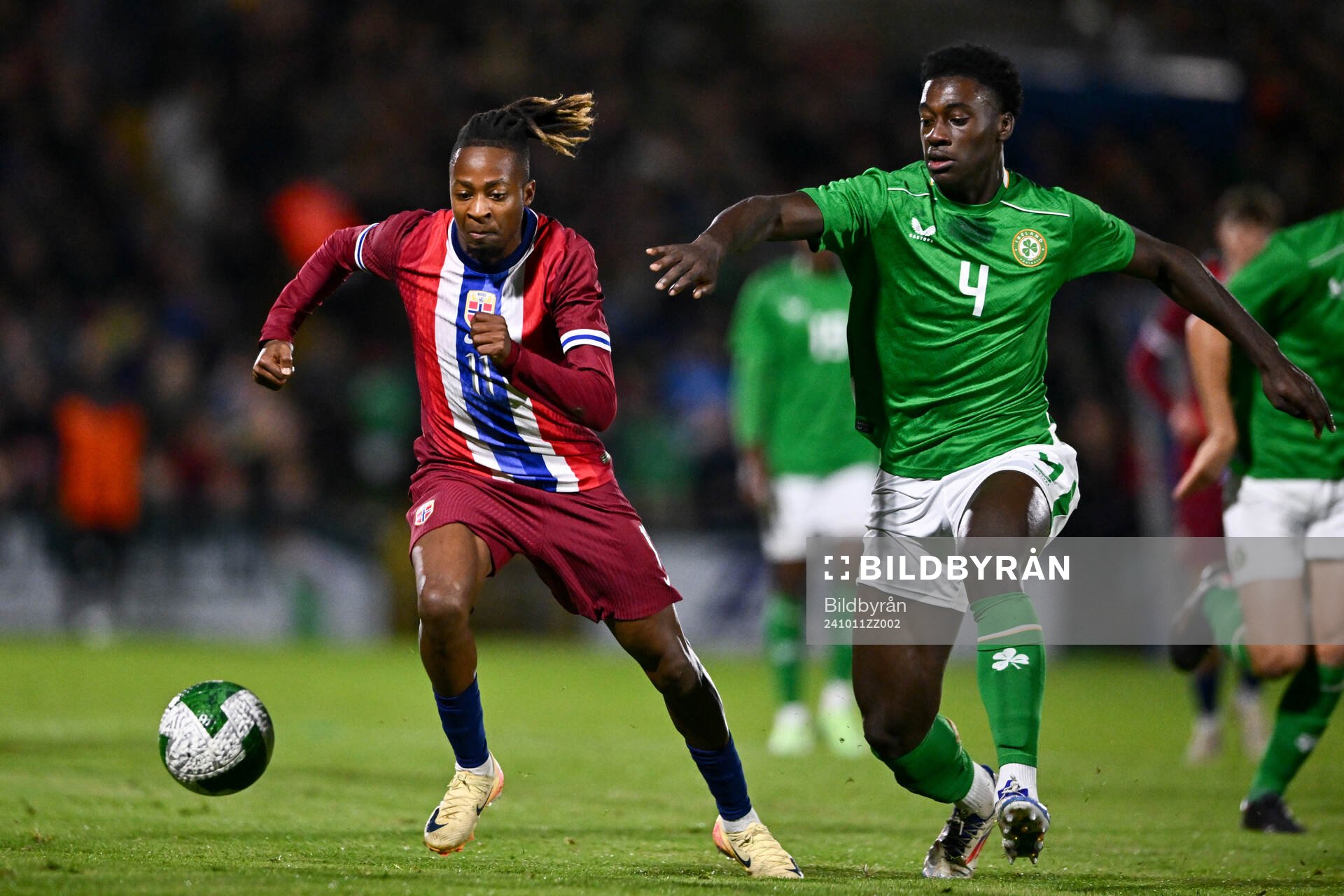 Joel Mvuka of Norway and James Abankwah of Republic of