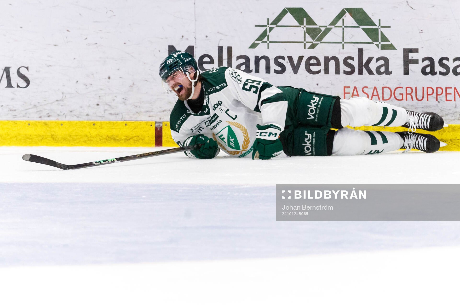Färjestads Linus Johansson har ont