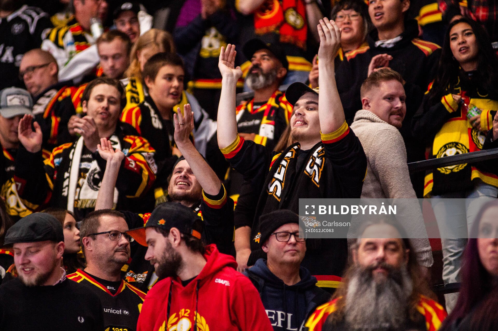 Brynäs supportrar jublar