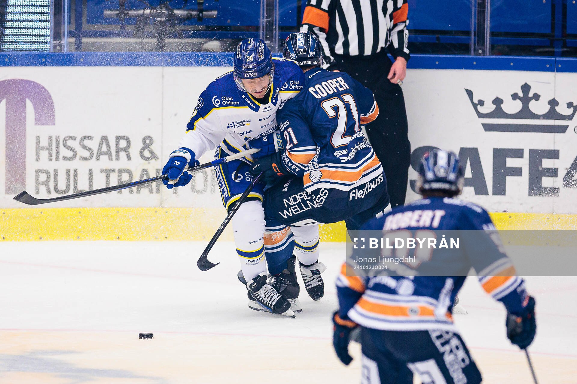 Leksands Justin Glenn Kloos och Växjös Brian Cooper