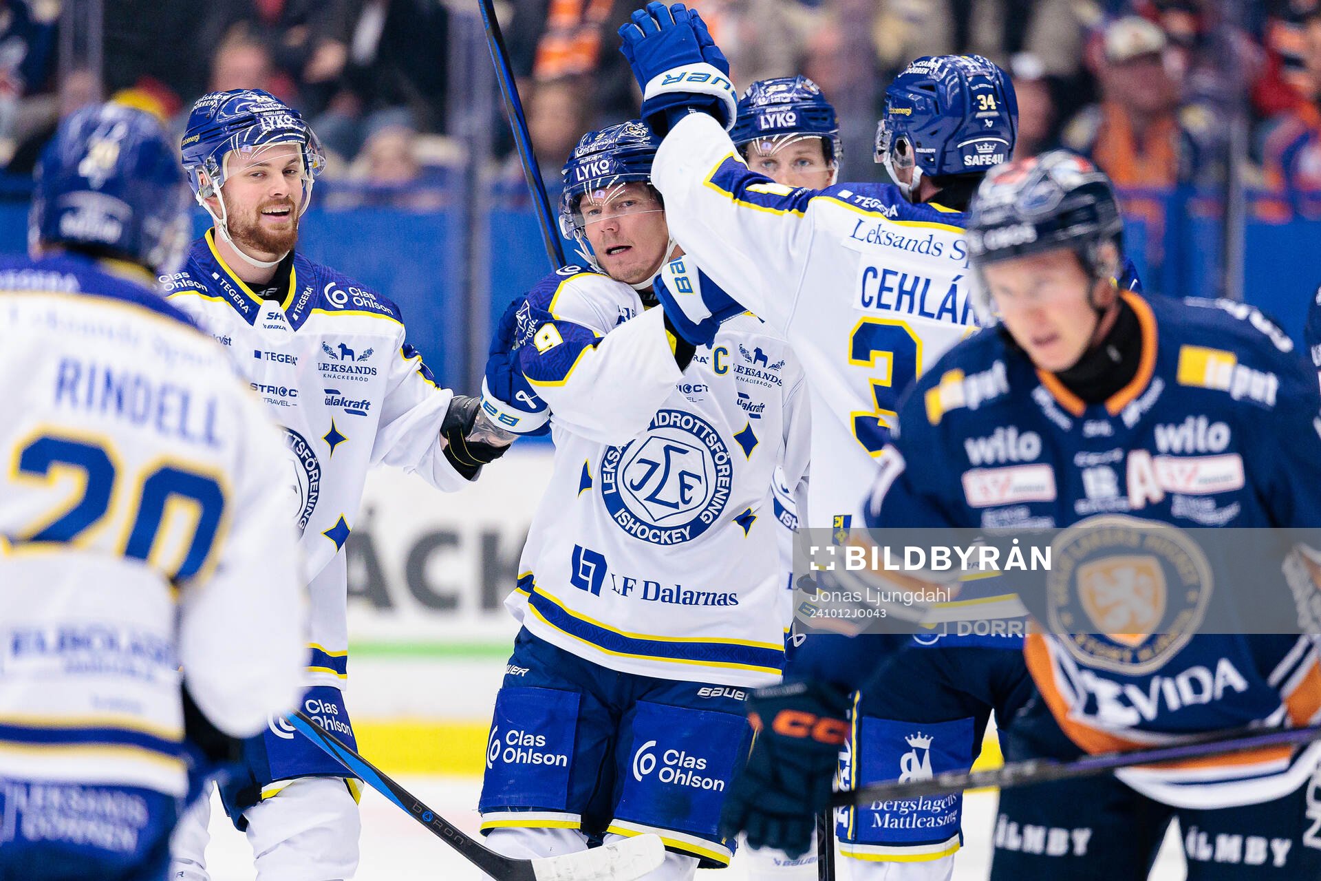 Leksands Patrik Zackrisson jublar
