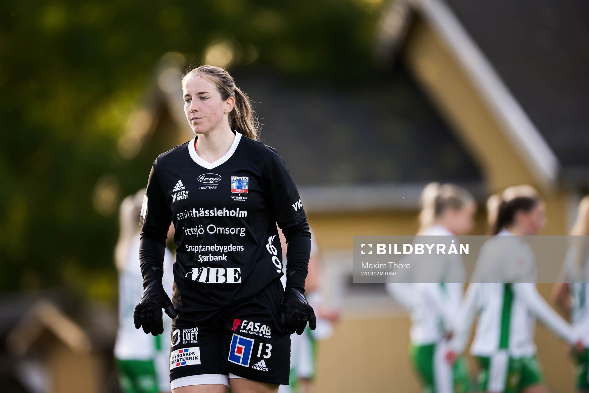 Vittsjös målvakt Elin Vaughan deppar