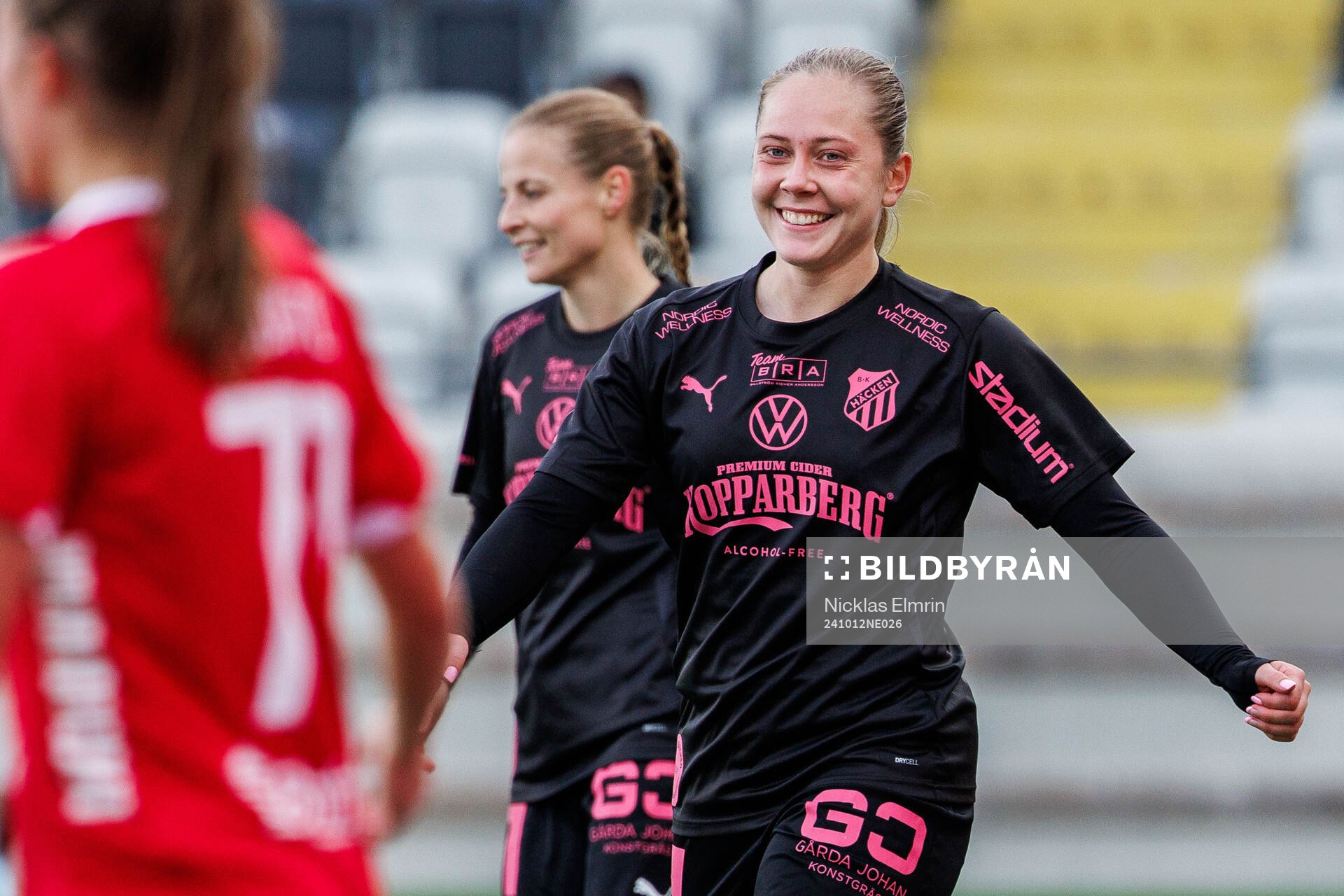 Häckens Alice Bergström jublar