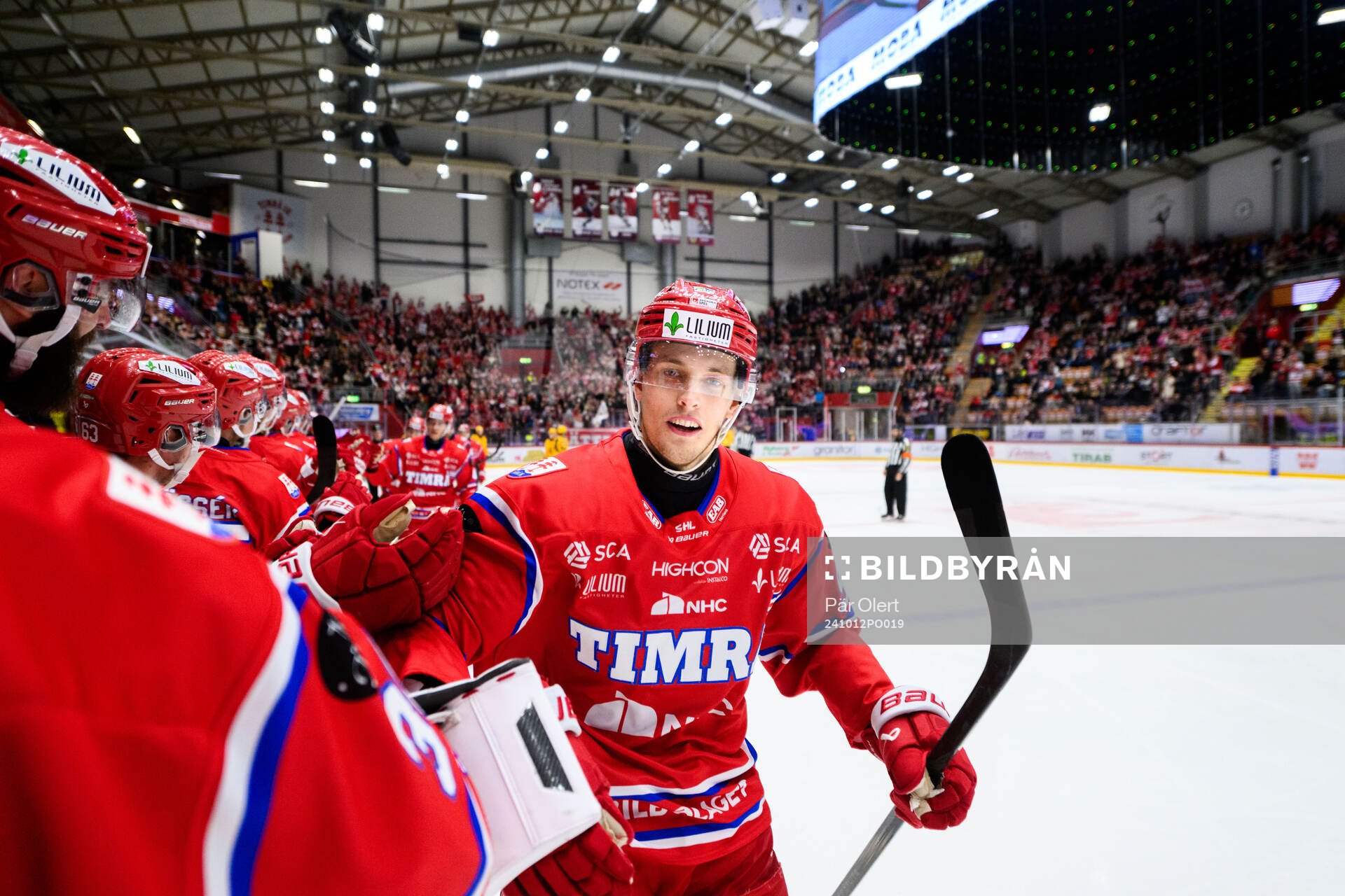 Timrås Anton Lundmark jublar