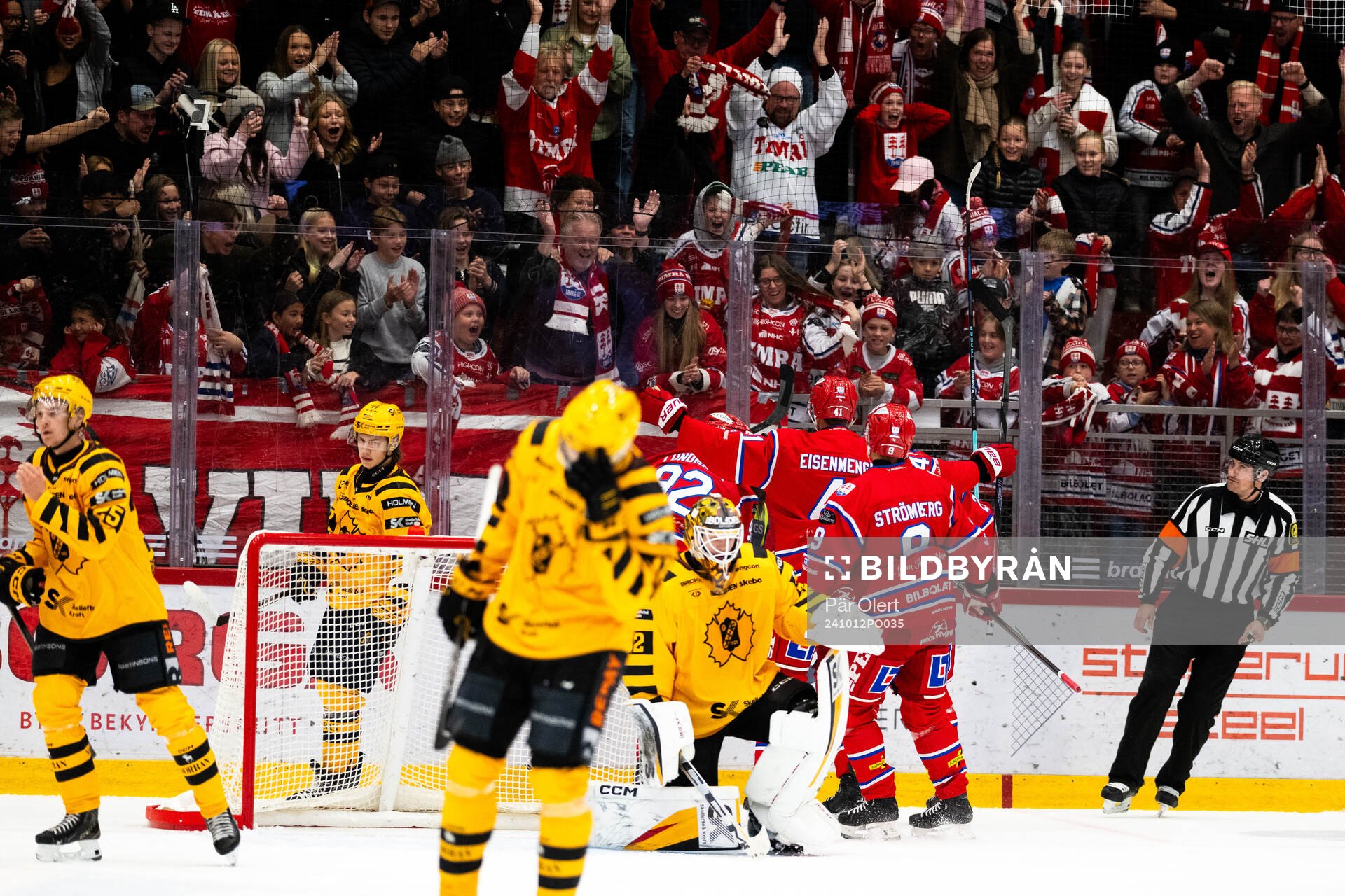 Timrås Anton Lundmark jublar