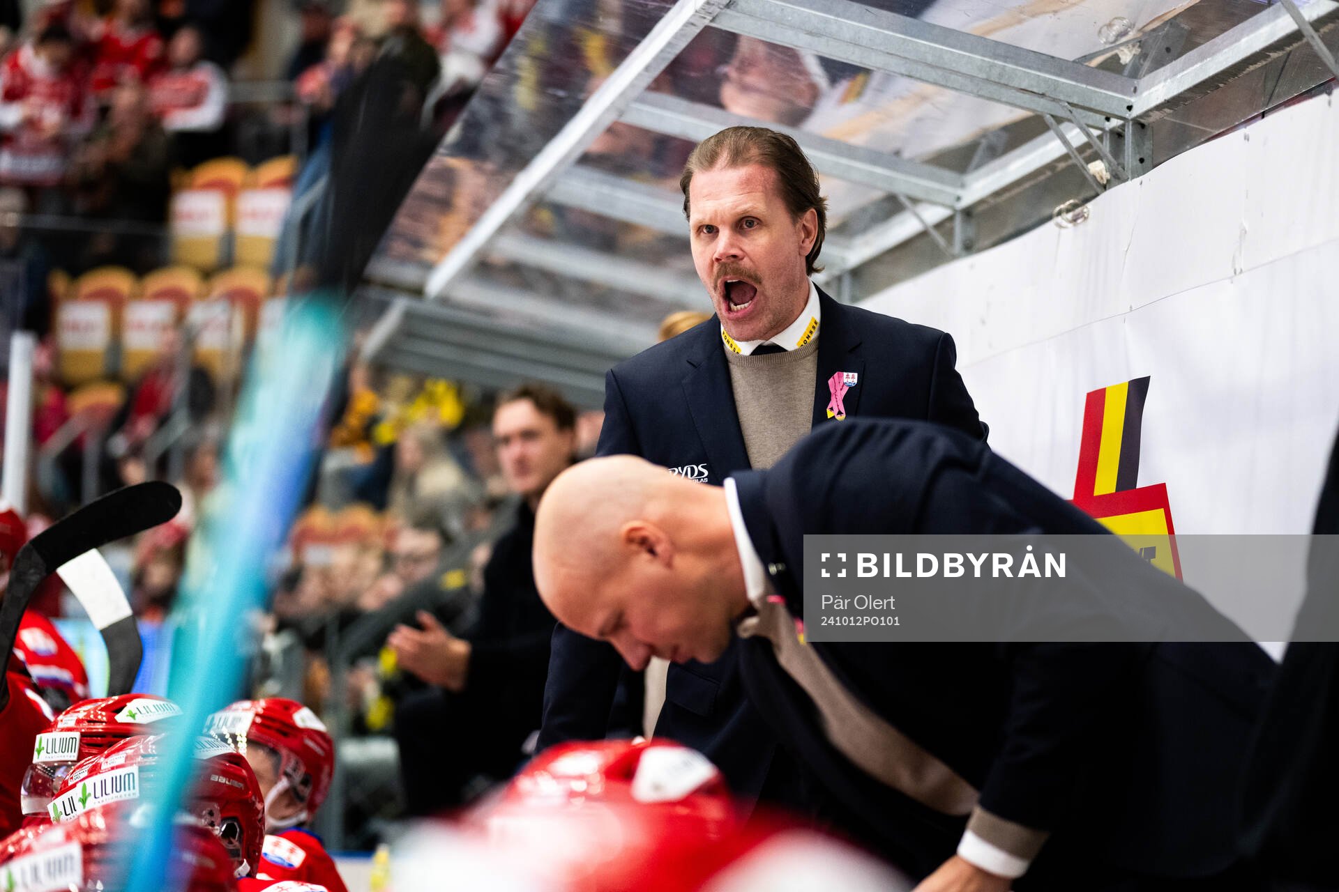 Timrås tränare Olli Jokinen jublar