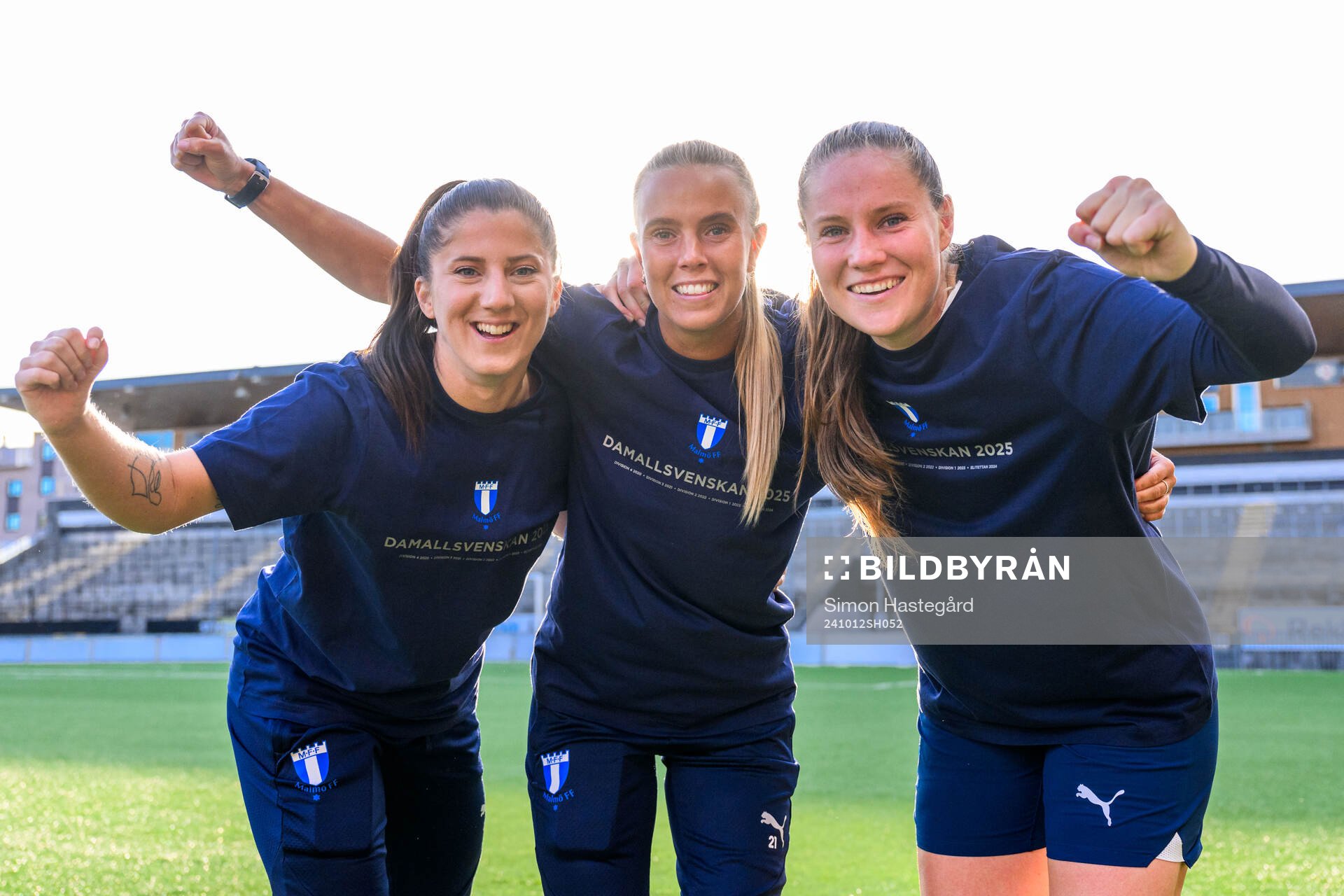 Malmö FFs Lovisa Wifvesson, Elin Björklund och Lovisa