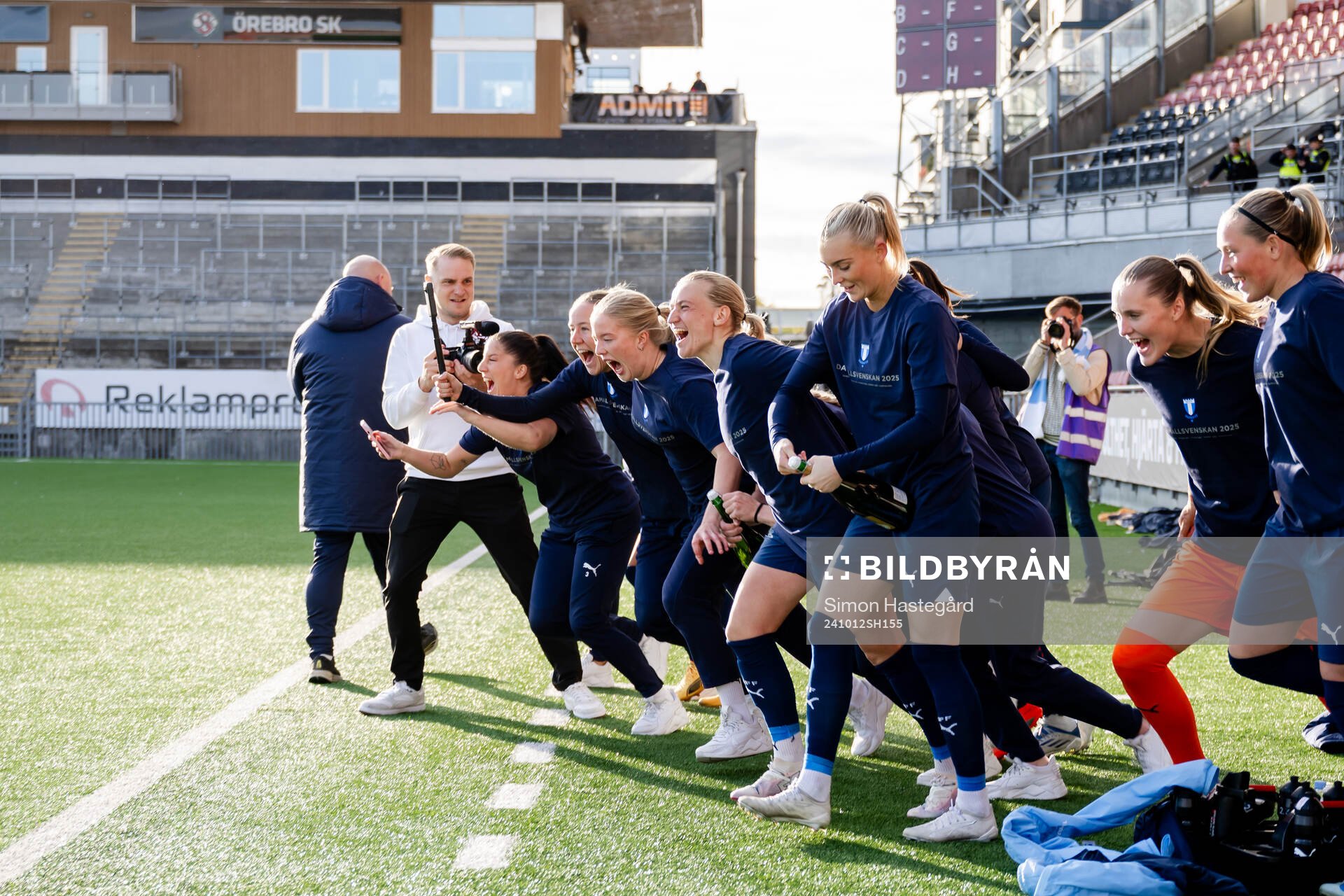 Malmö FFs Malmö FFs spelare  jublar över avancemanget