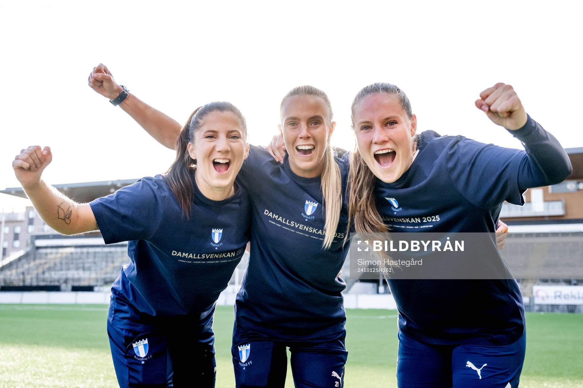 Malmö FFs Lovisa Wifvesson, Elin Björklund och Linnea