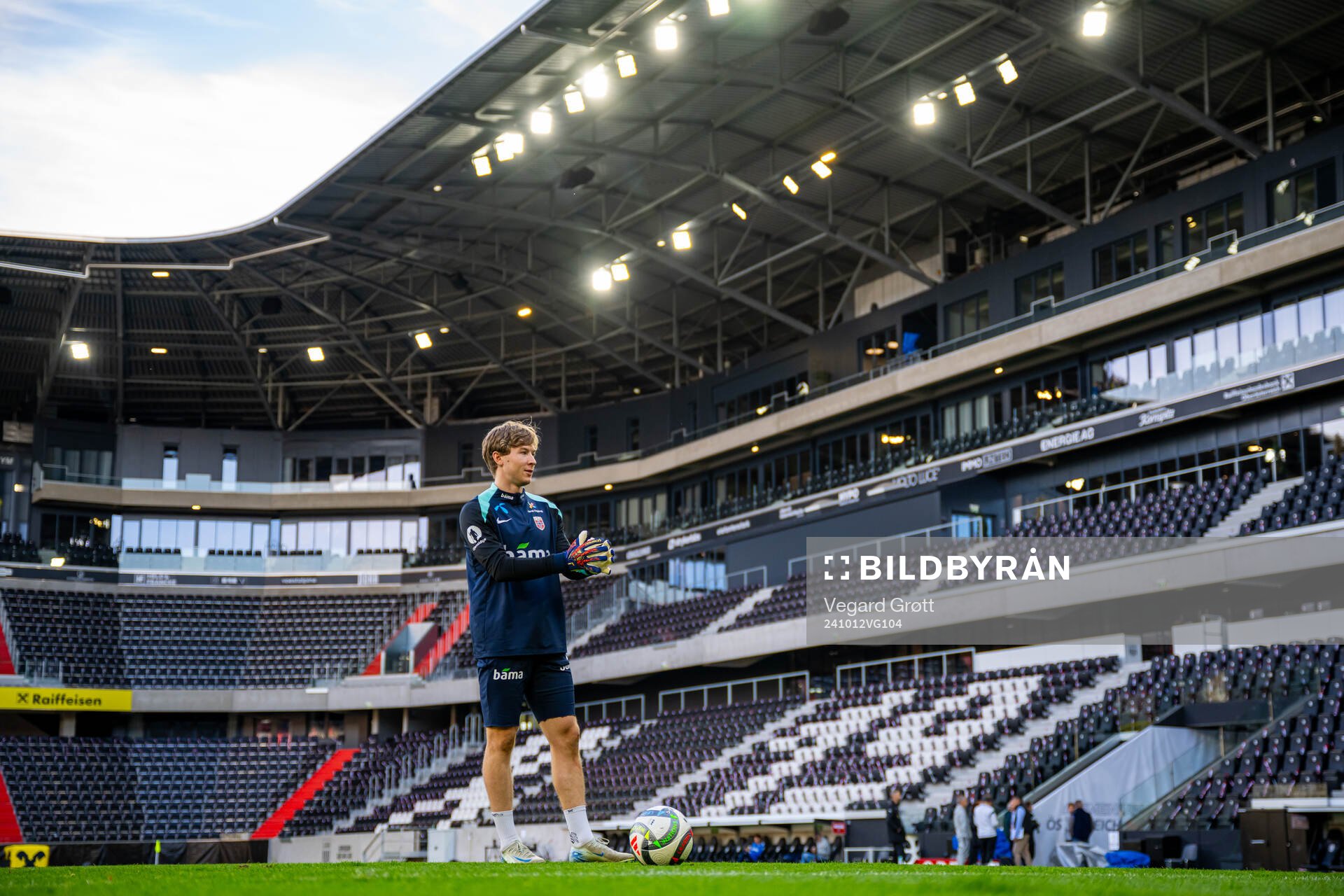 Goalkeeper Mathias Dyngeland of the Norwegian national