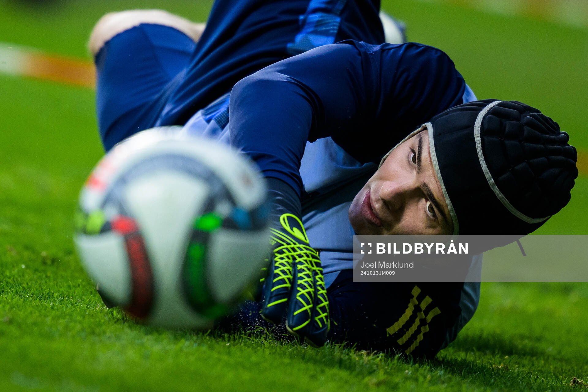 Goalkeeper Jacob Widell Zetterström of the Swedish men's