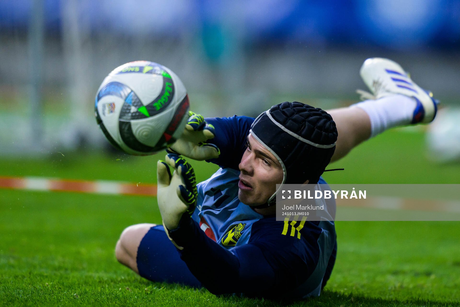 Goalkeeper Jacob Widell Zetterström of the Swedish men's