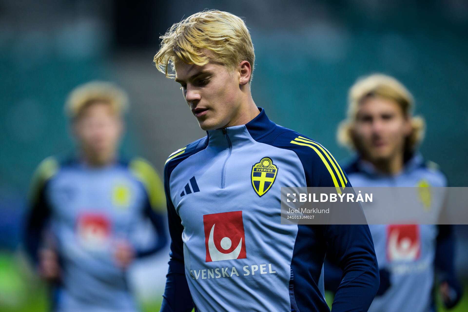 Lucas Bergvall of the Swedish men's national football team