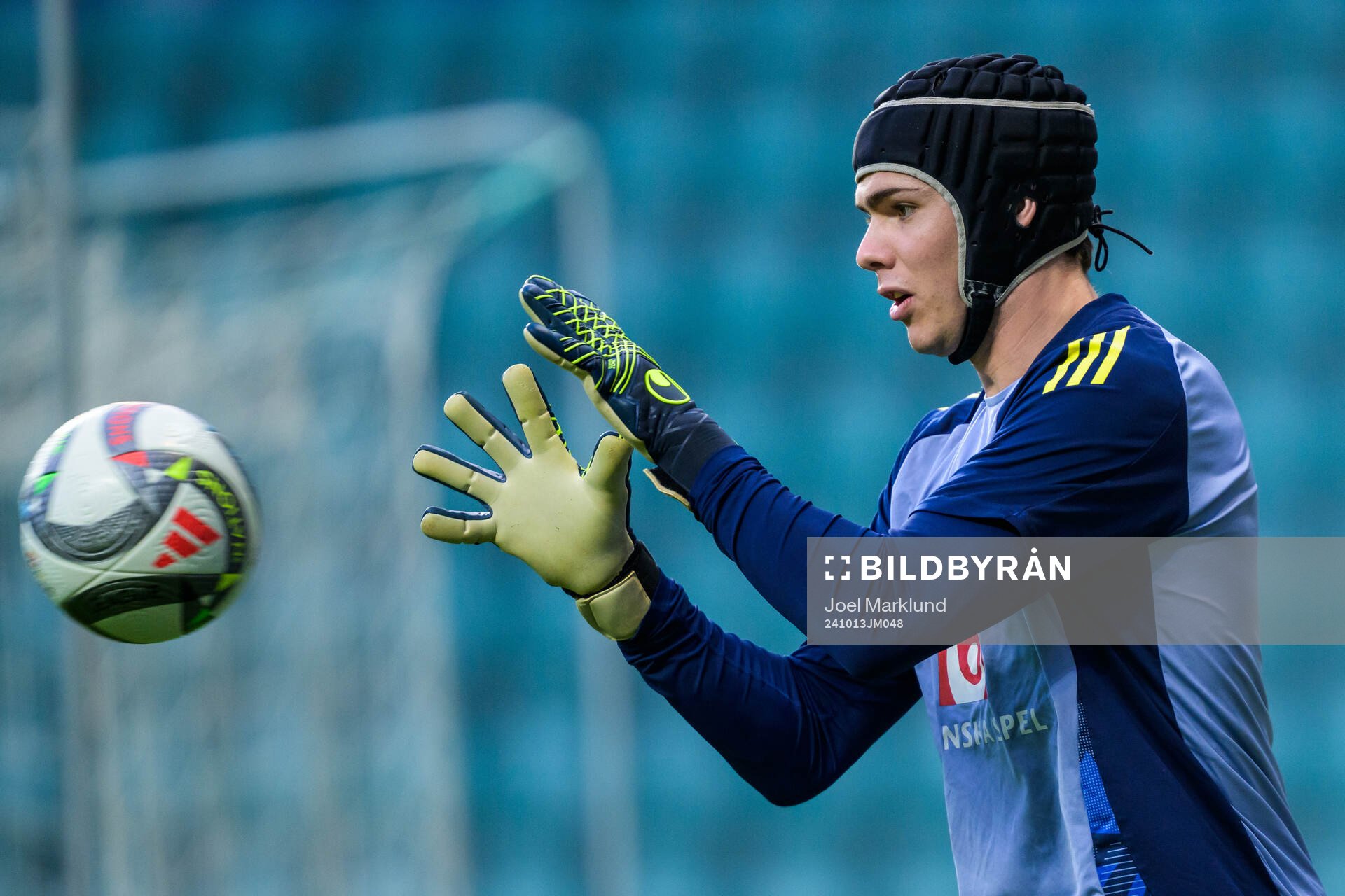 Goalkeeper Jacob Widell Zetterström of the Swedish men's