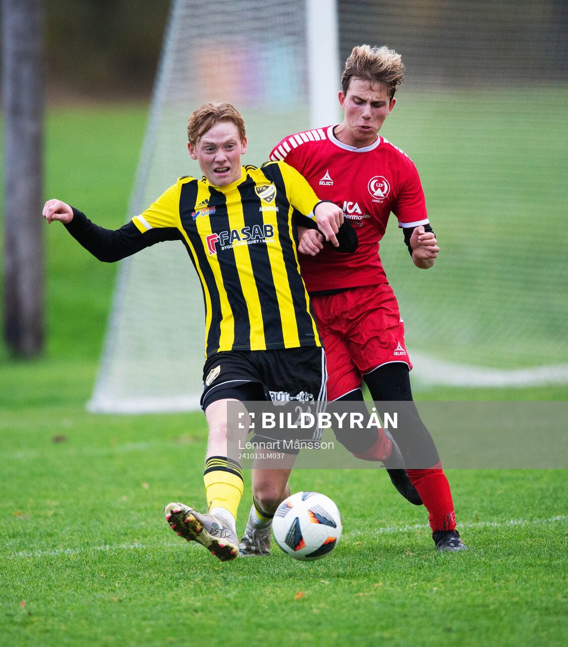 IFK Hässleholms Fabian Arvidsson i matchen i U19 mellan IFK Hässleholm och Linero IF i Hässleholm 13 oktober 2024.