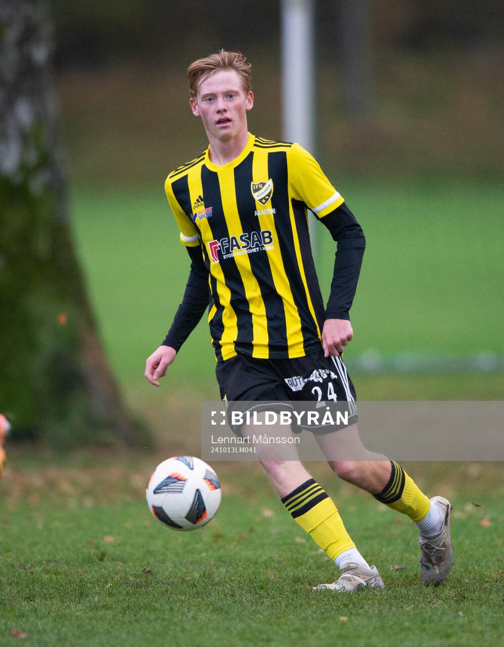 IFK Hässleholms Fabian Arvidsson i matchen i U19 mellan