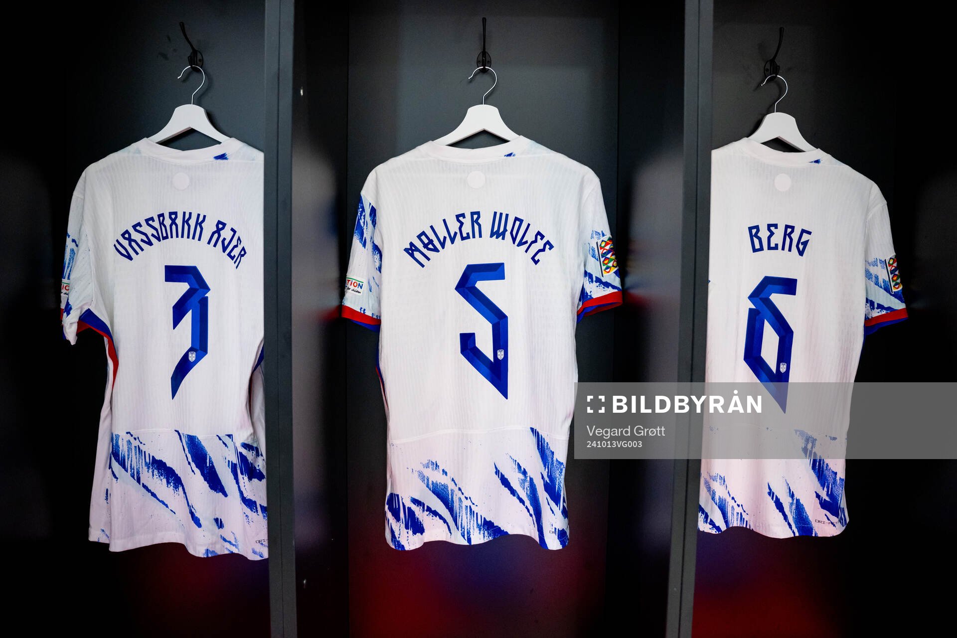 The kits of Kristoffer Ajer, David Møller Wolfe and