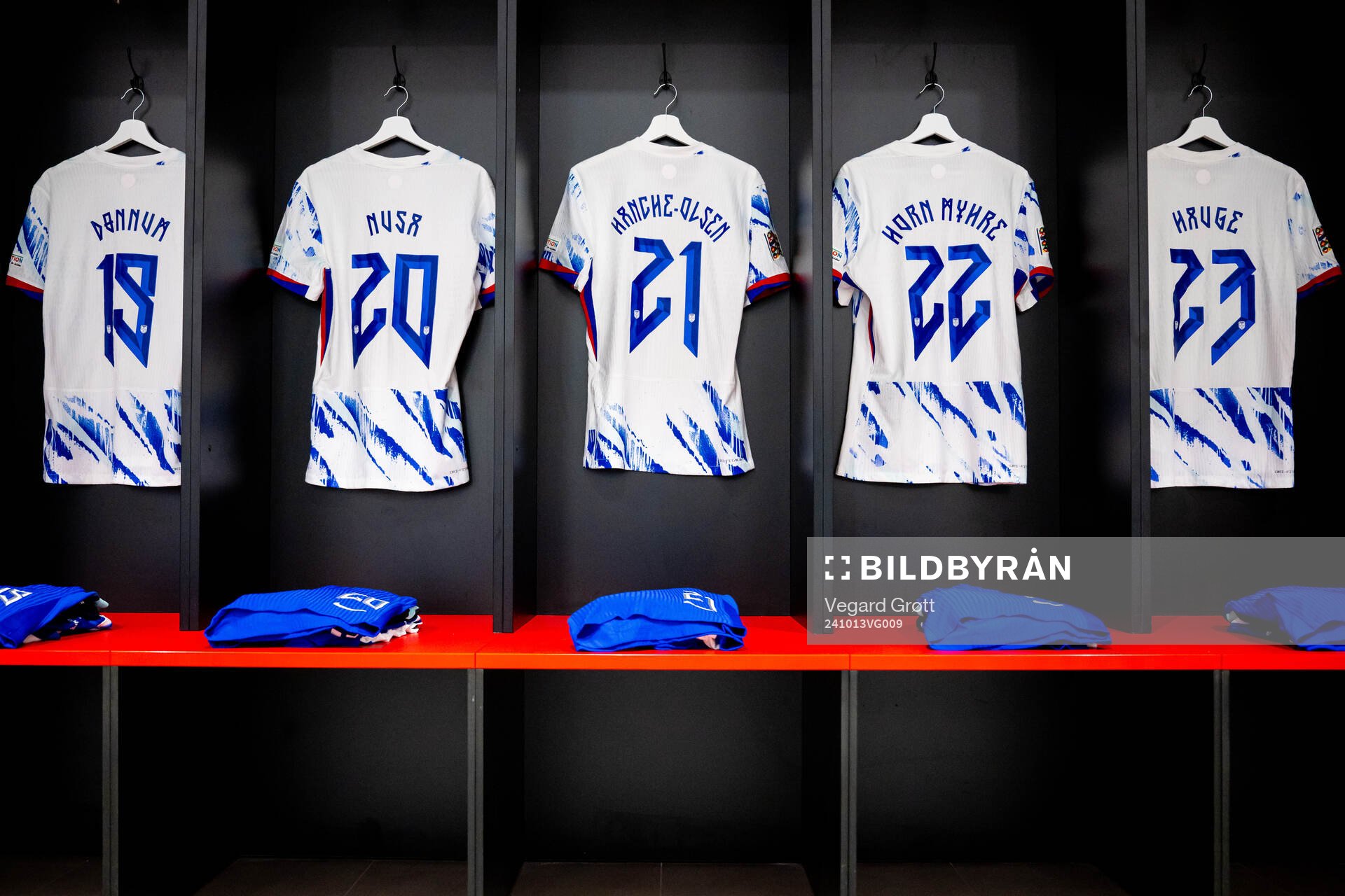 The kits of Aron Dønnum, Antonio Nusa, Andreas