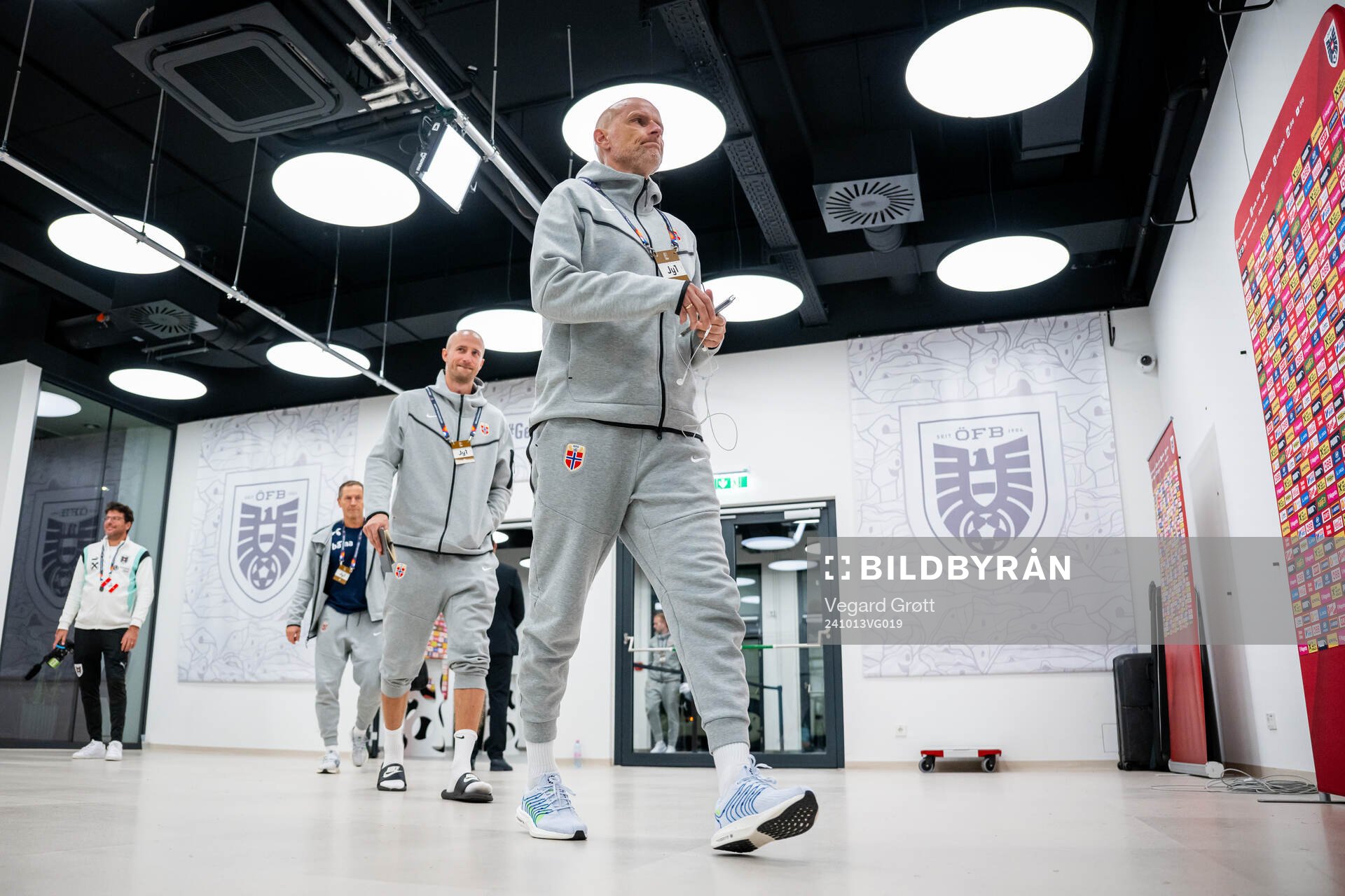 Ståle Solbakken, head coach of Norway, arrives