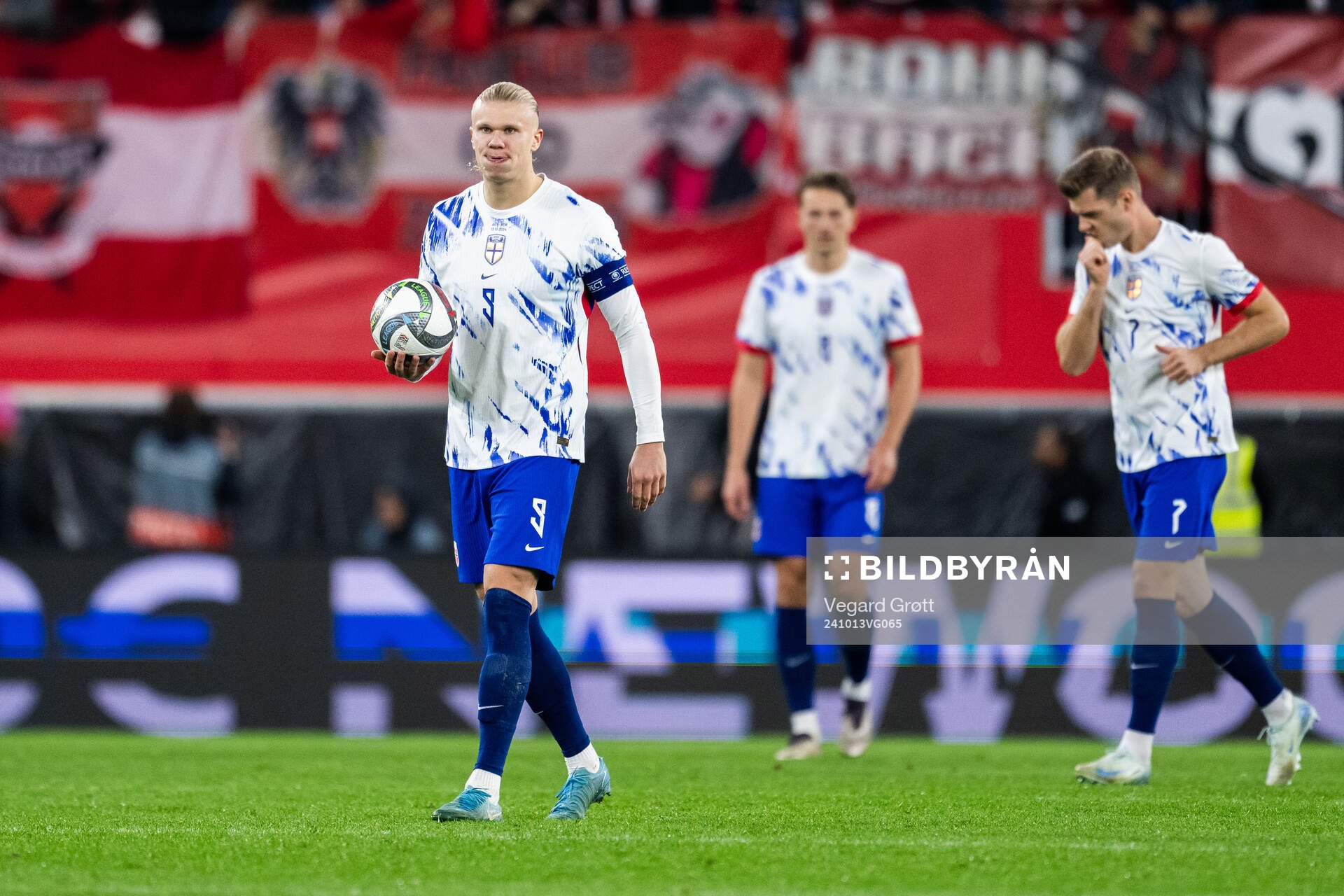 Erling Braut Haaland of Norway looks dejected