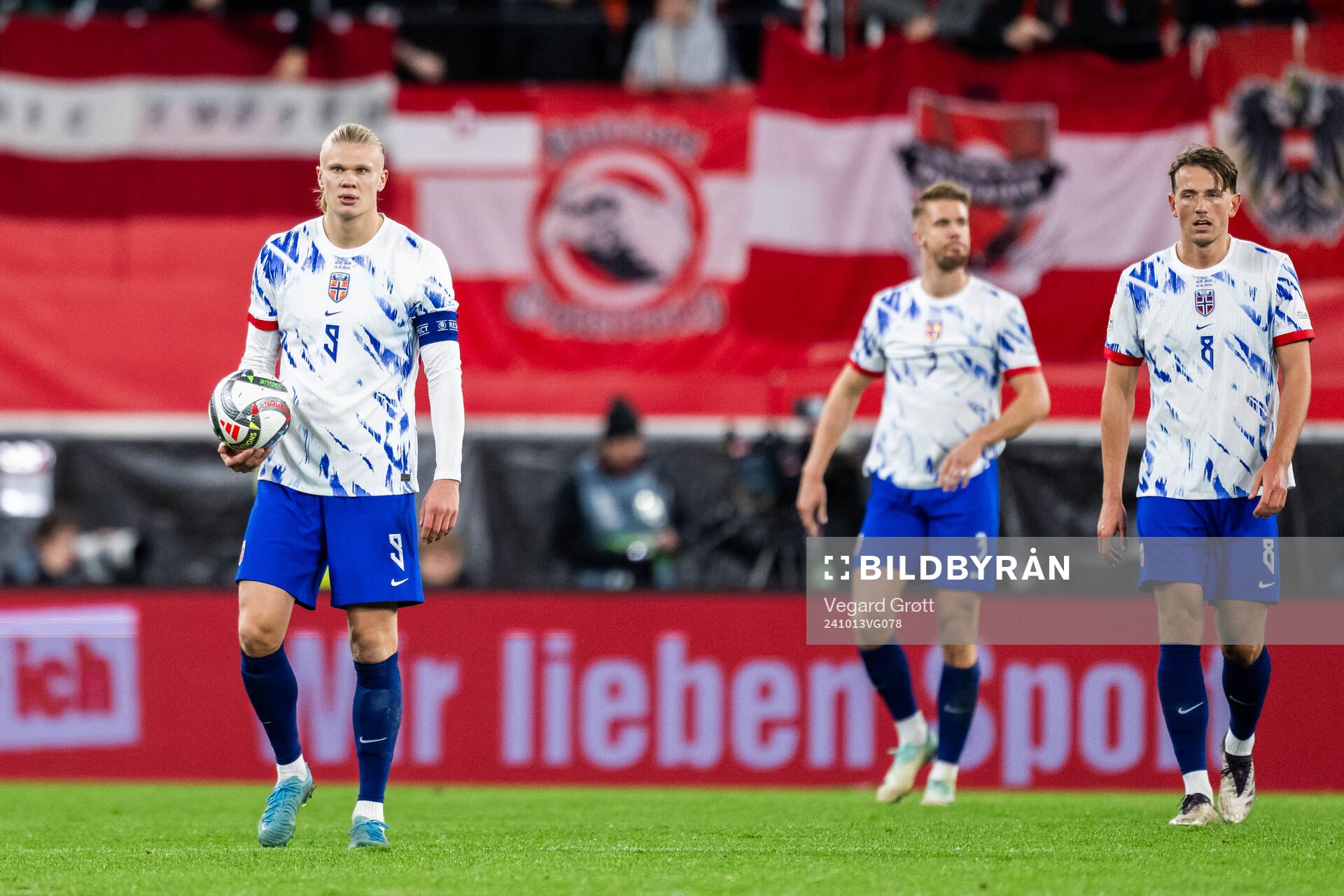 Erling Braut Haaland of Norway looks dejected