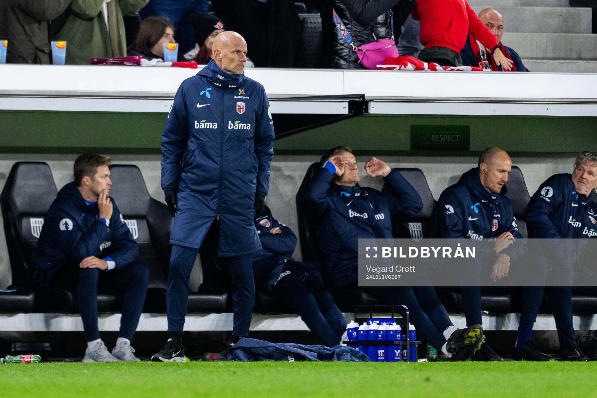 Head coach Ståle Solbakken of Norway during the Nations League football match between Austria and Norway on October 13, 2024 in Linz. 