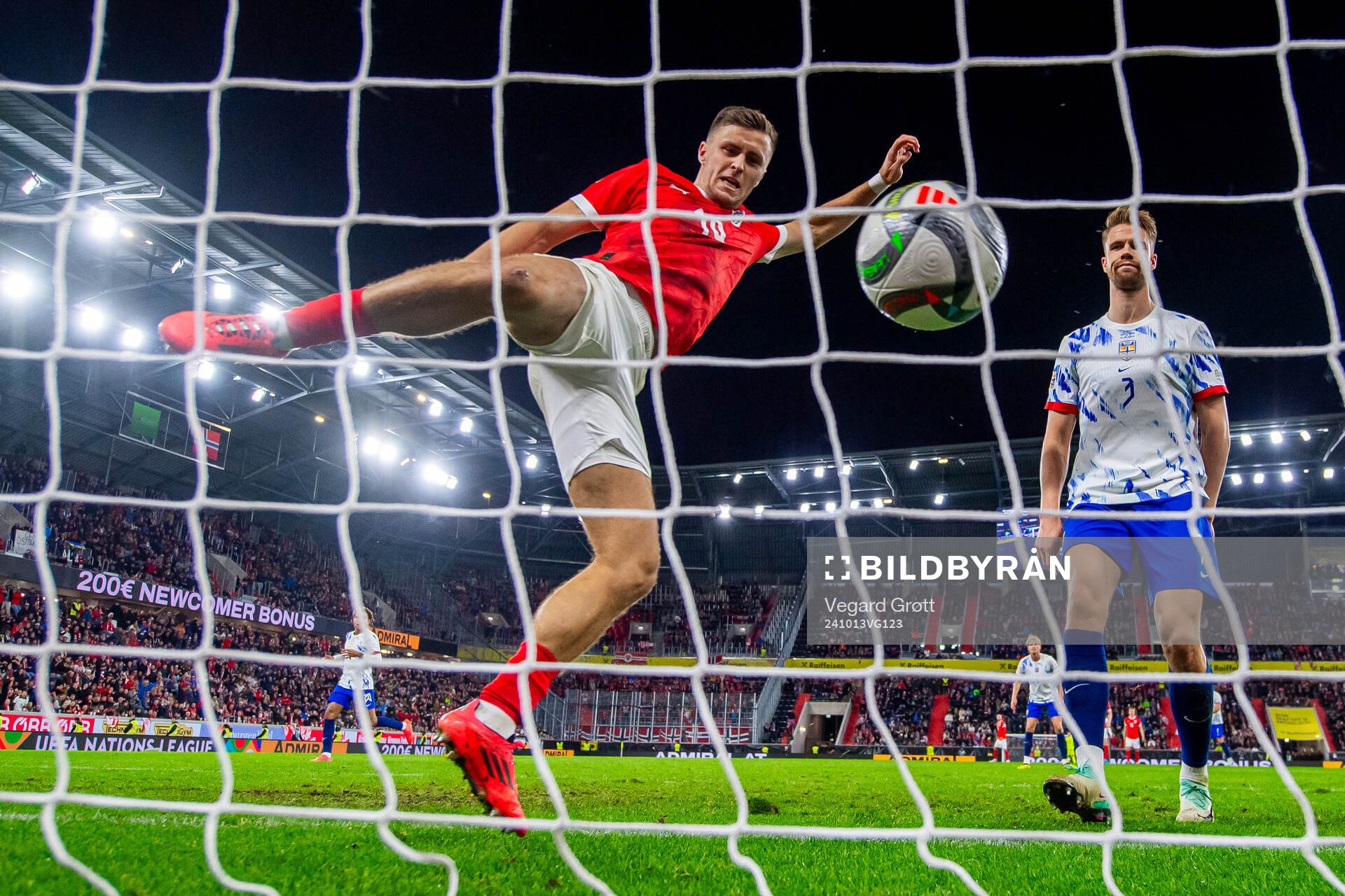 Christoph Baumgartner of Austria and Kristoffer Ajer of