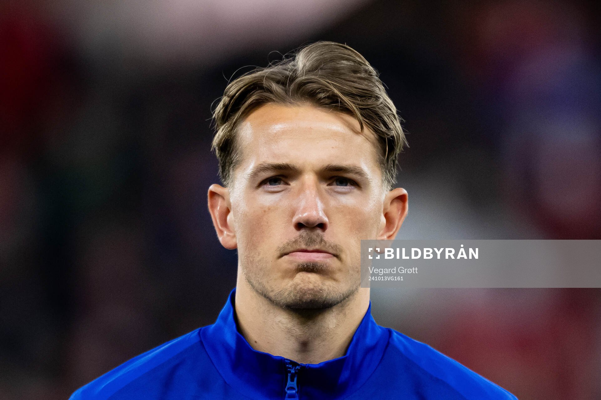 Sander Berge of Norway line up
