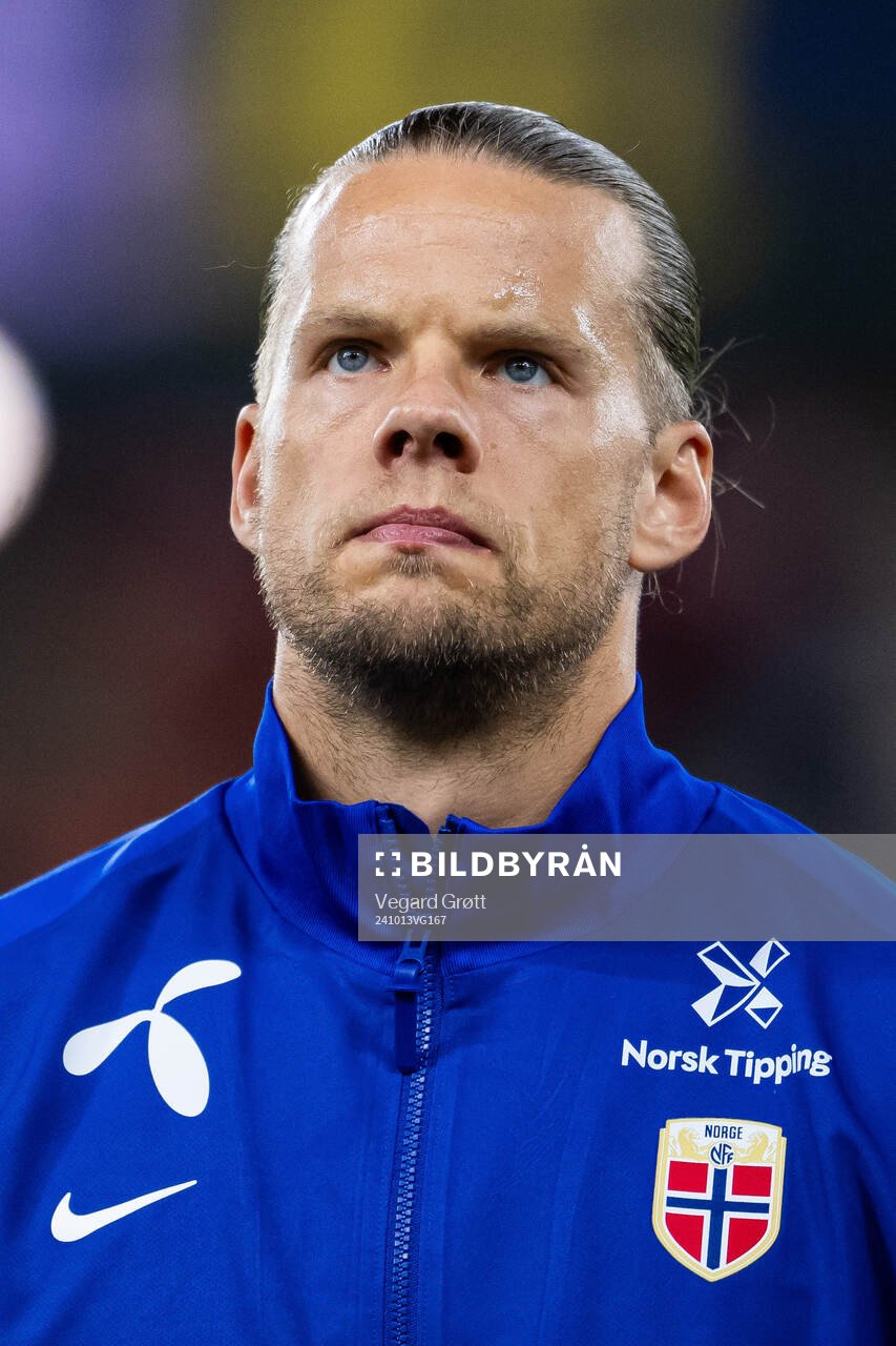 Goalkeeper Ørjan Håskjold Nyland of Norway line up