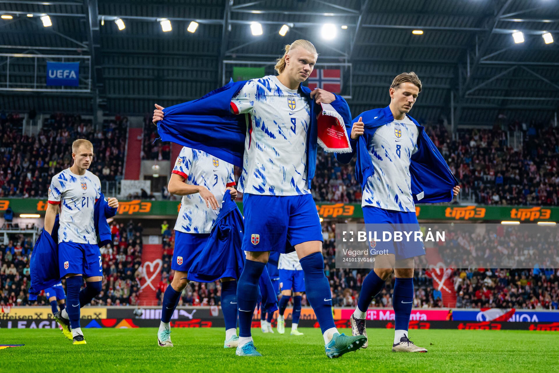 Erling Braut Haaland and Sander Berge of Norway