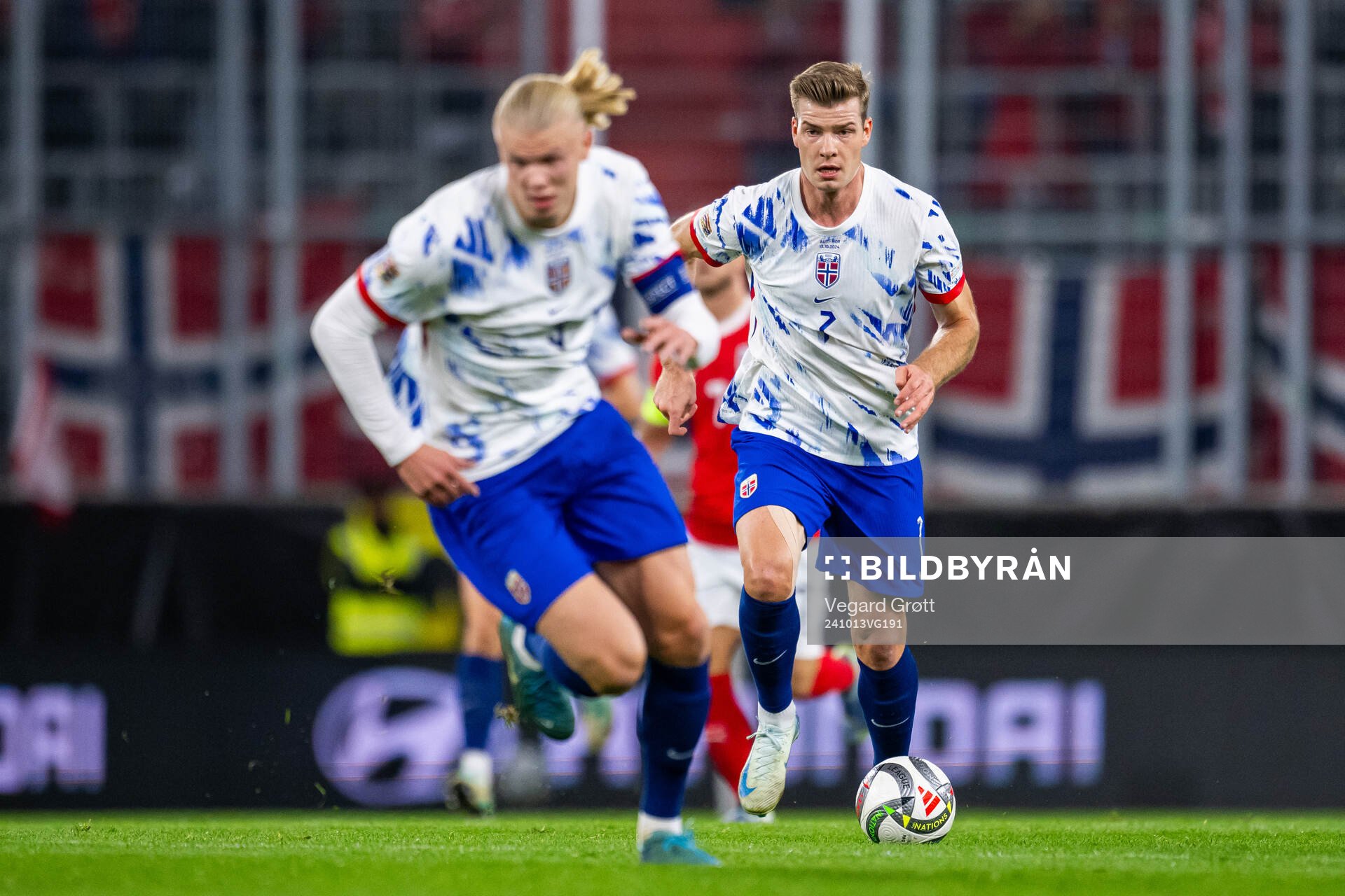 Erling Braut Haaland and Alexander Sørloth of Norway