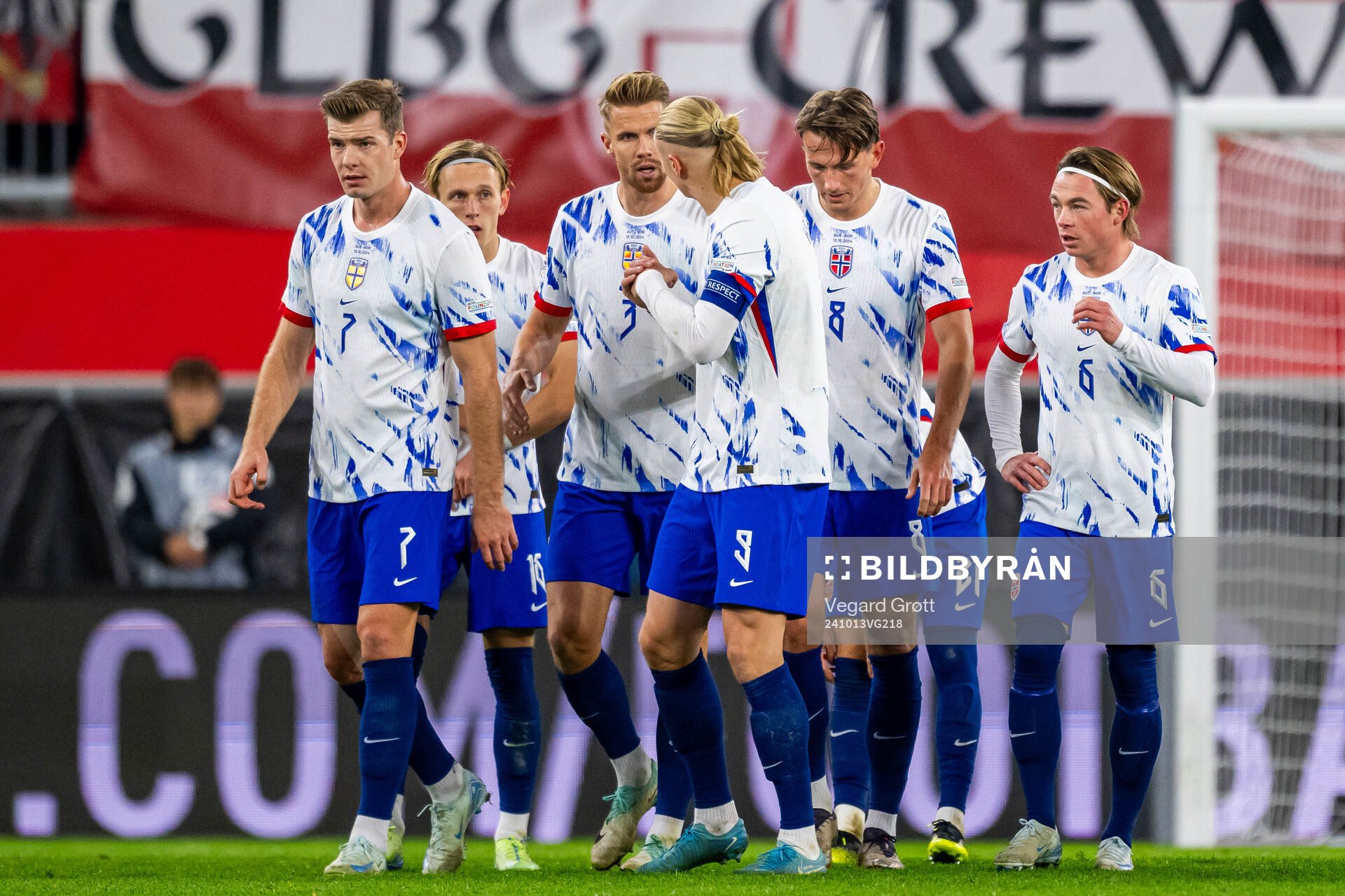 Alexander Sørloth, Kristoffer Ajer, Erling Braut Haaland,